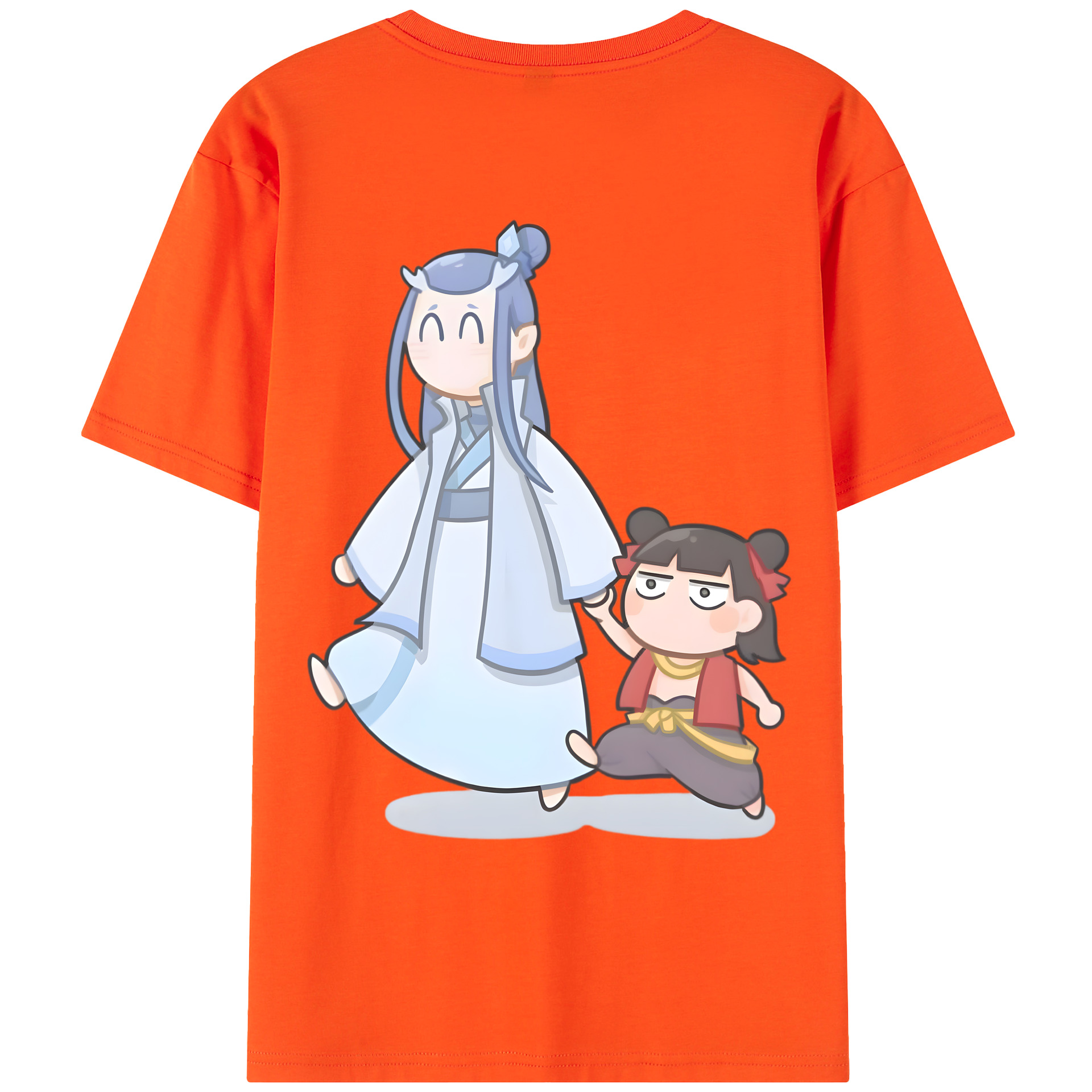 （画像用） Ne Zha 2 ナタ 魔童の大暴れ 綿100％半袖Tシャツ（背面プリント）