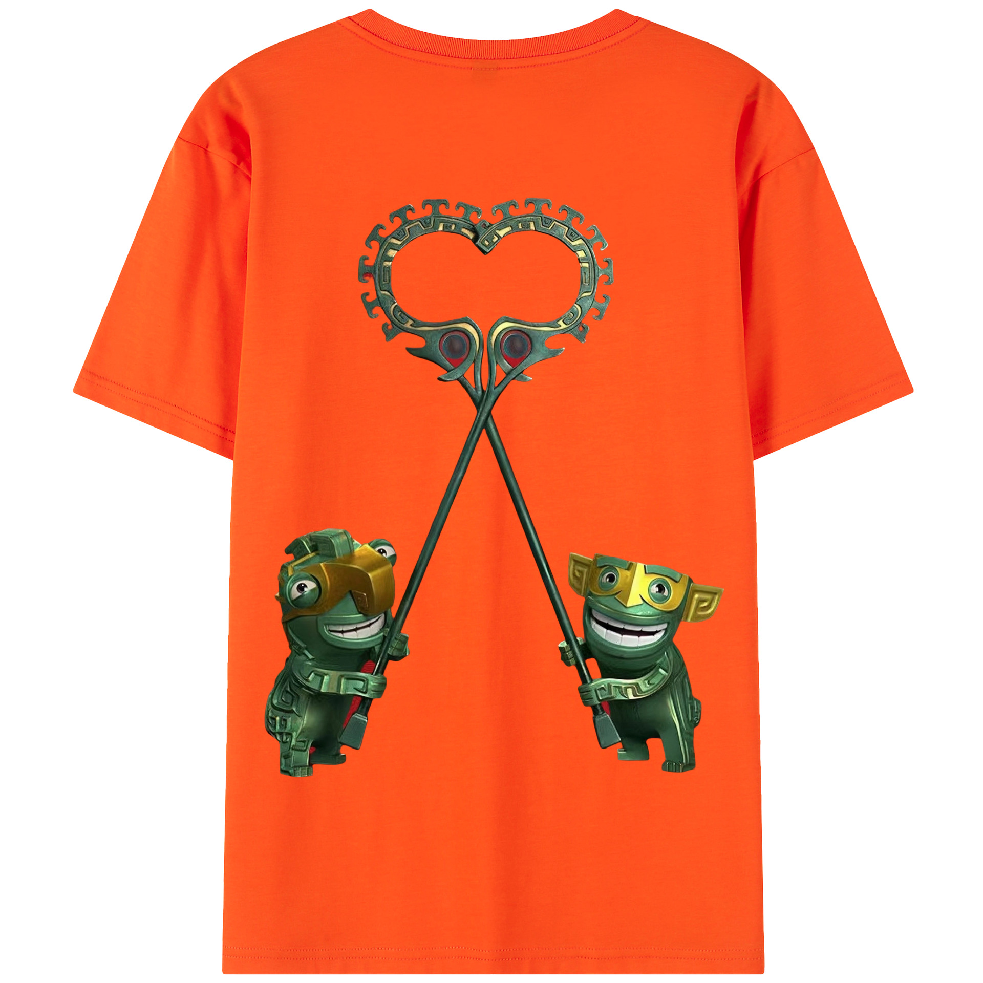 （画像用） Ne Zha 2 ナタ 魔童の大暴れ 綿100％半袖Tシャツ（背面プリント）