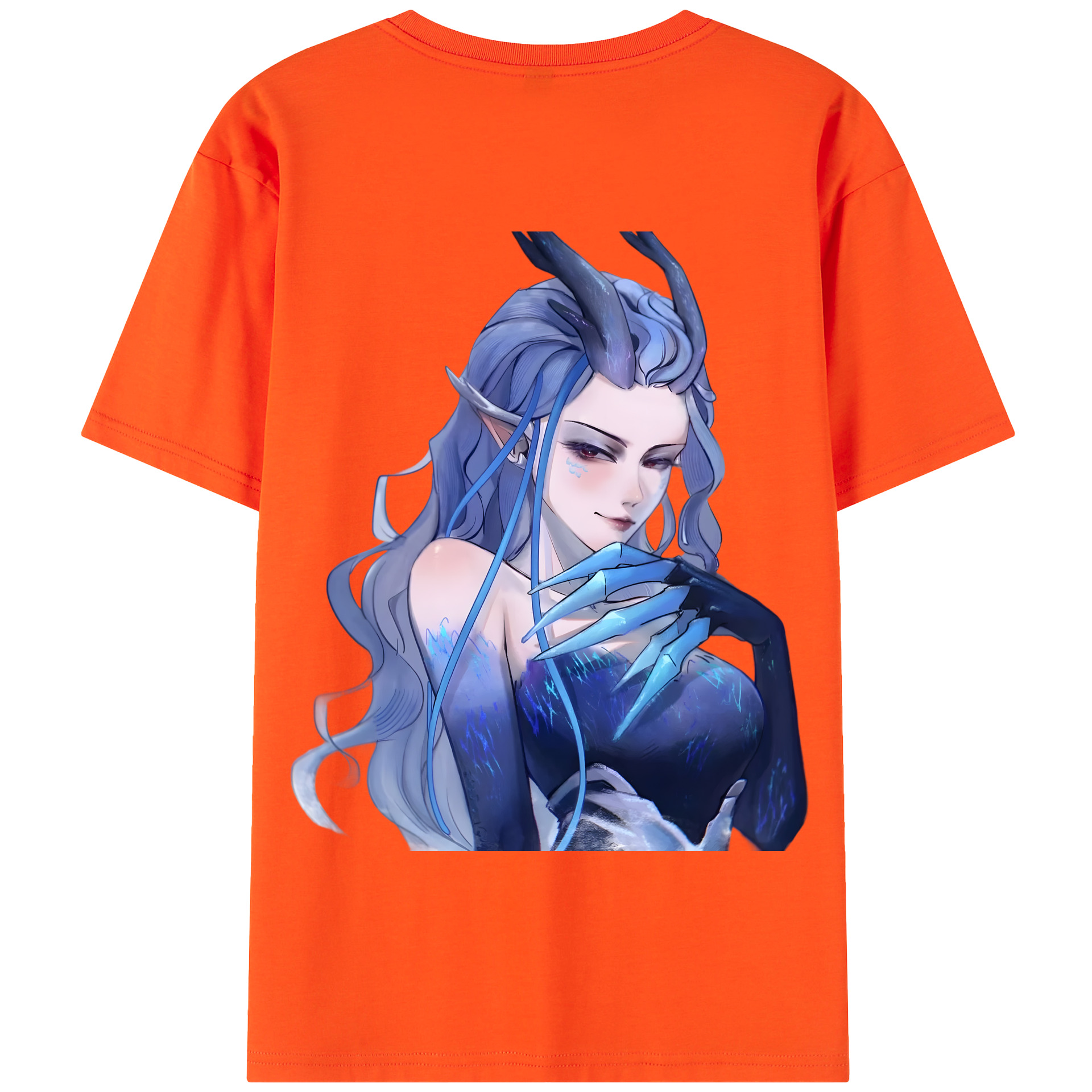 （画像用） Ne Zha 2 ナタ 魔童の大暴れ 綿100％半袖Tシャツ（背面プリント）