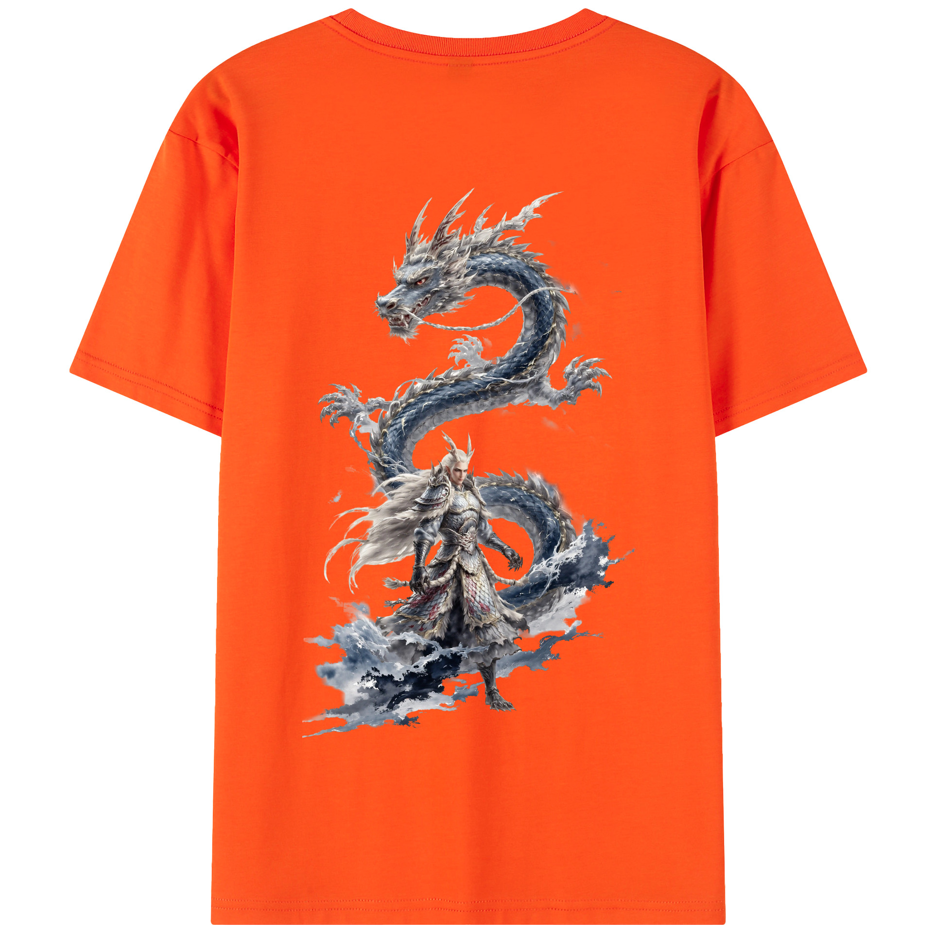 （画像用） Ne Zha 2 ナタ 魔童の大暴れ 綿100％半袖Tシャツ（背面プリント）
