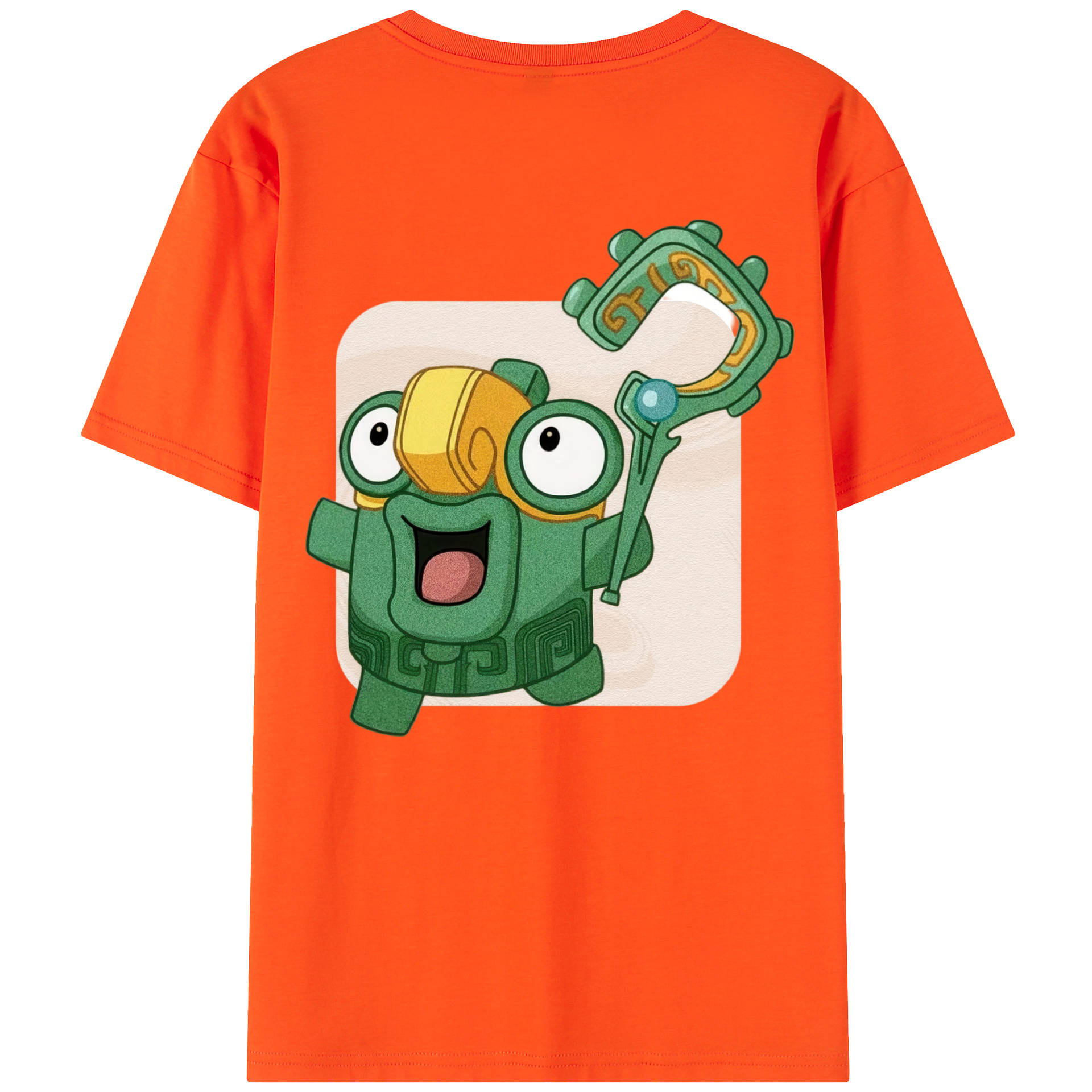 （画像用） Ne Zha 2 ナタ 魔童の大暴れ 綿100％半袖Tシャツ（背面プリント）