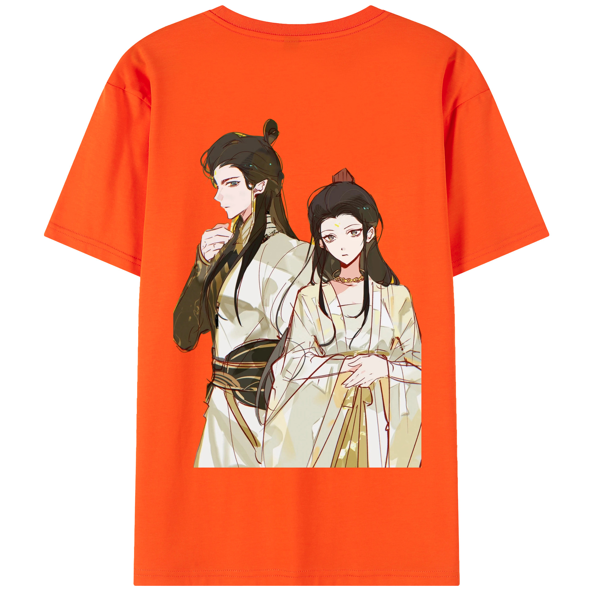 （画像用） Ne Zha 2 ナタ 魔童の大暴れ 綿100％半袖Tシャツ（背面プリント）