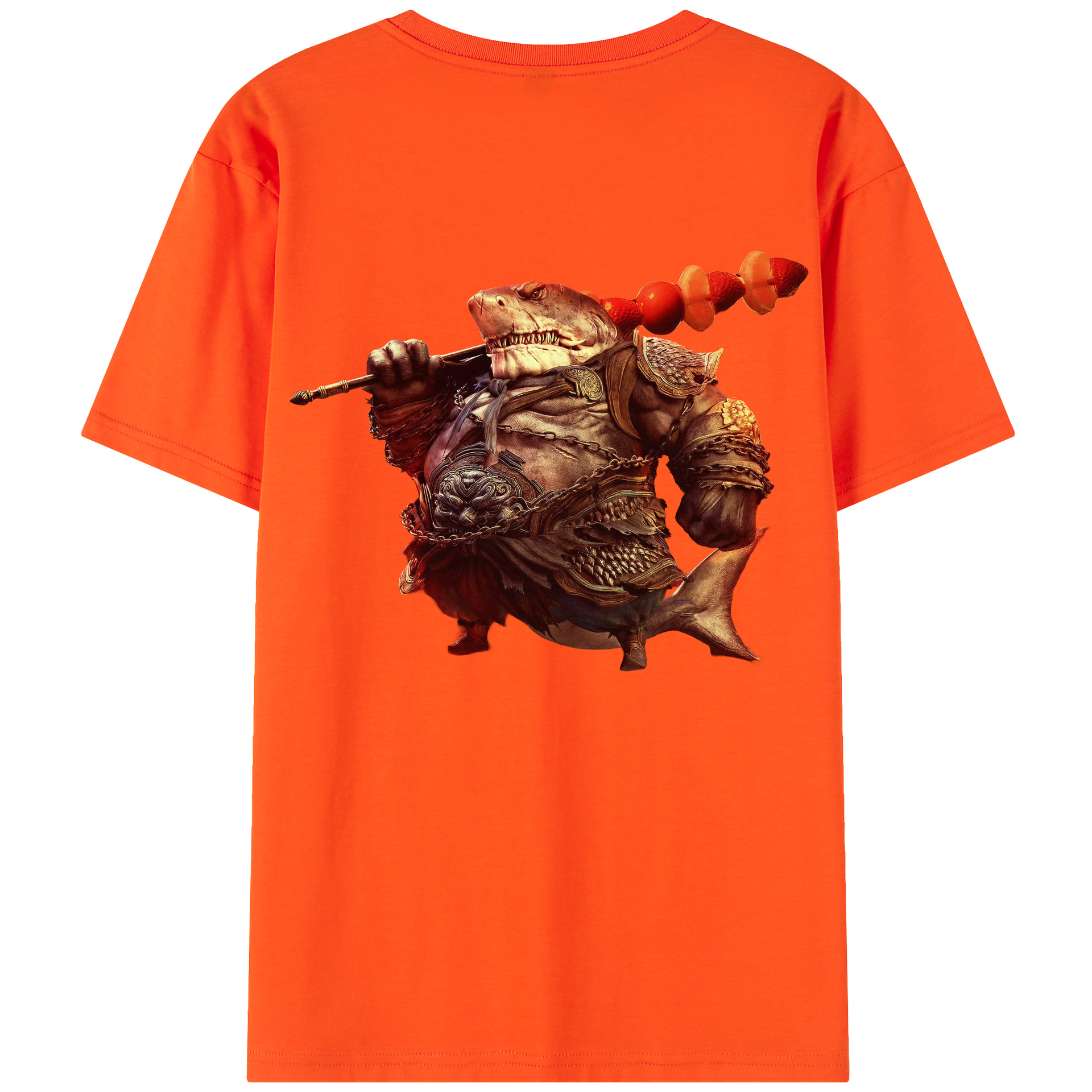 （画像用） Ne Zha 2 ナタ 魔童の大暴れ 綿100％半袖Tシャツ（背面プリント）
