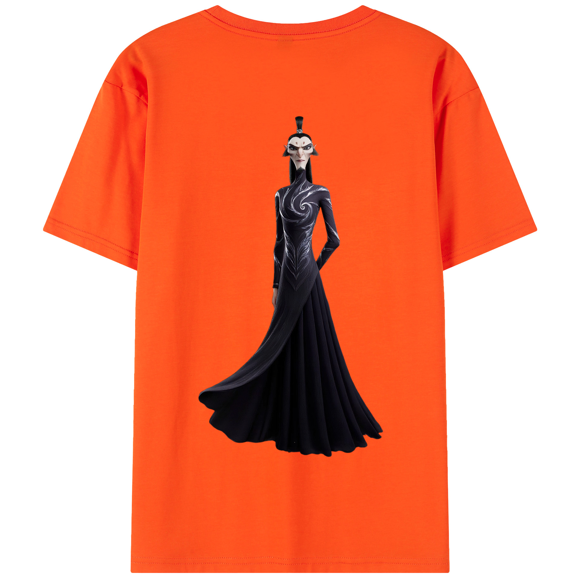 （画像用） Ne Zha 2 ナタ 魔童の大暴れ 綿100％半袖Tシャツ（背面プリント）