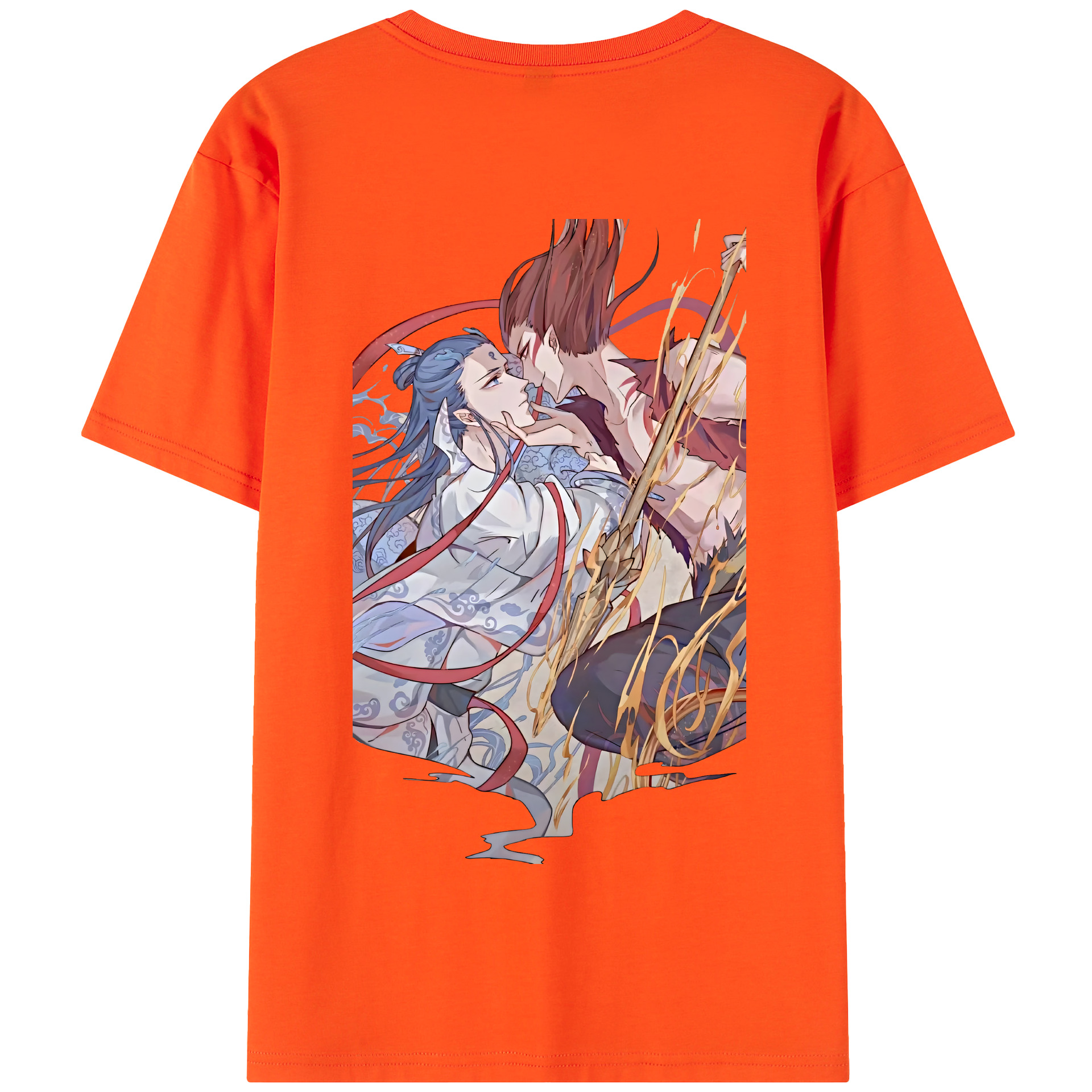 （画像用） Ne Zha 2 ナタ 魔童の大暴れ 綿100％半袖Tシャツ（背面プリント）