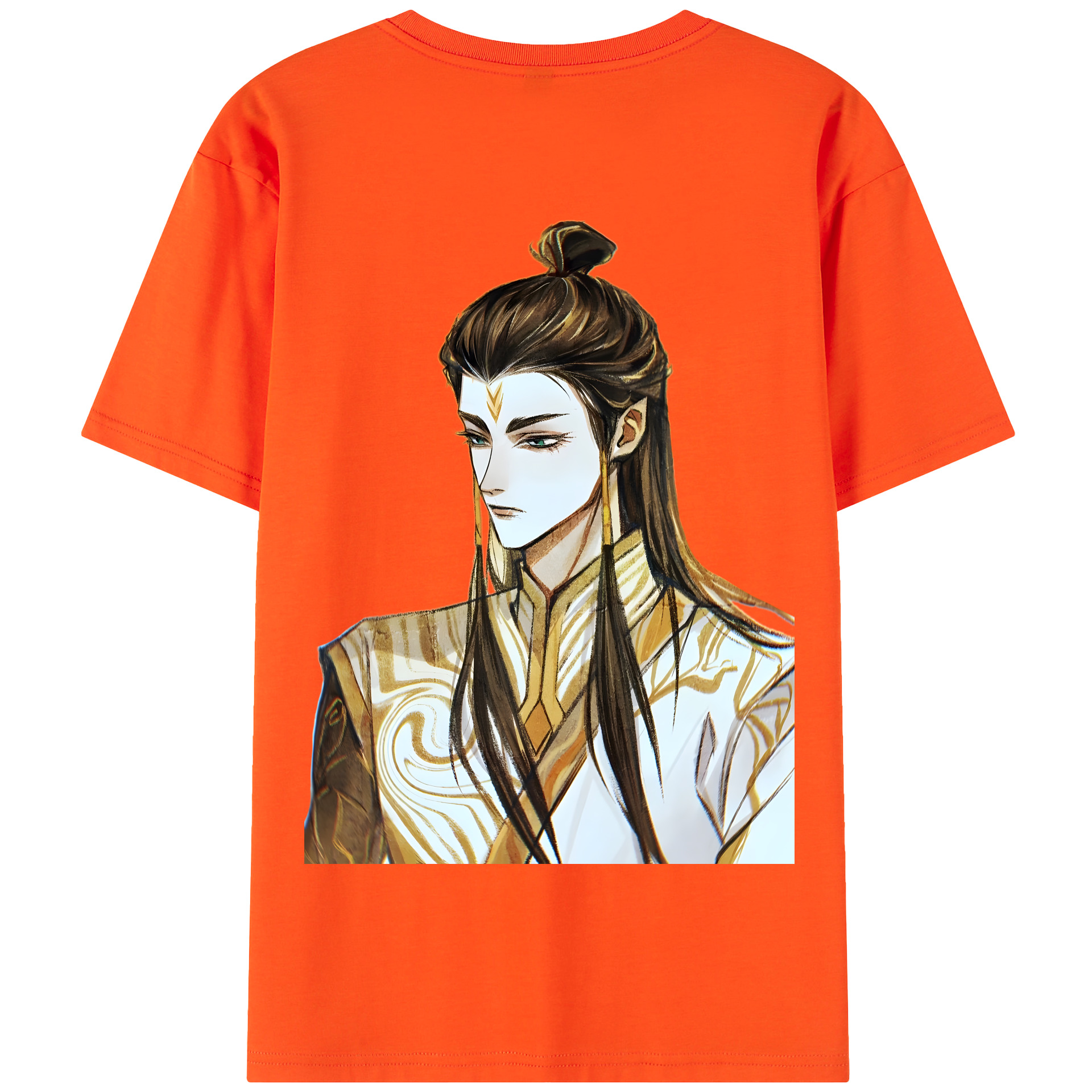 （画像用） Ne Zha 2 ナタ 魔童の大暴れ 綿100％半袖Tシャツ（背面プリント）