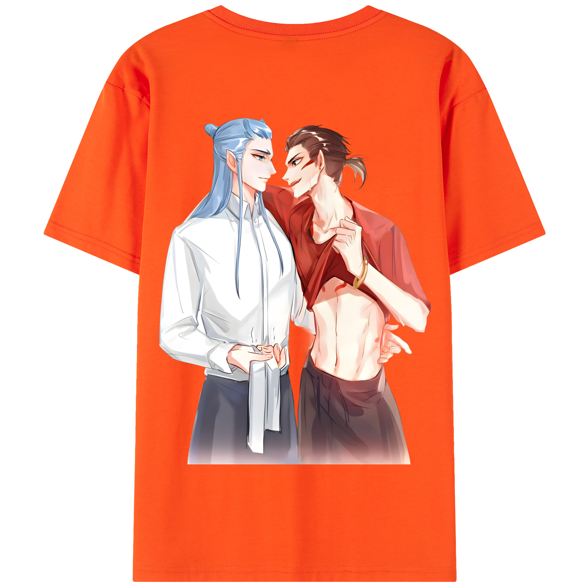 （画像用） Ne Zha 2 ナタ 魔童の大暴れ 綿100％半袖Tシャツ（背面プリント）