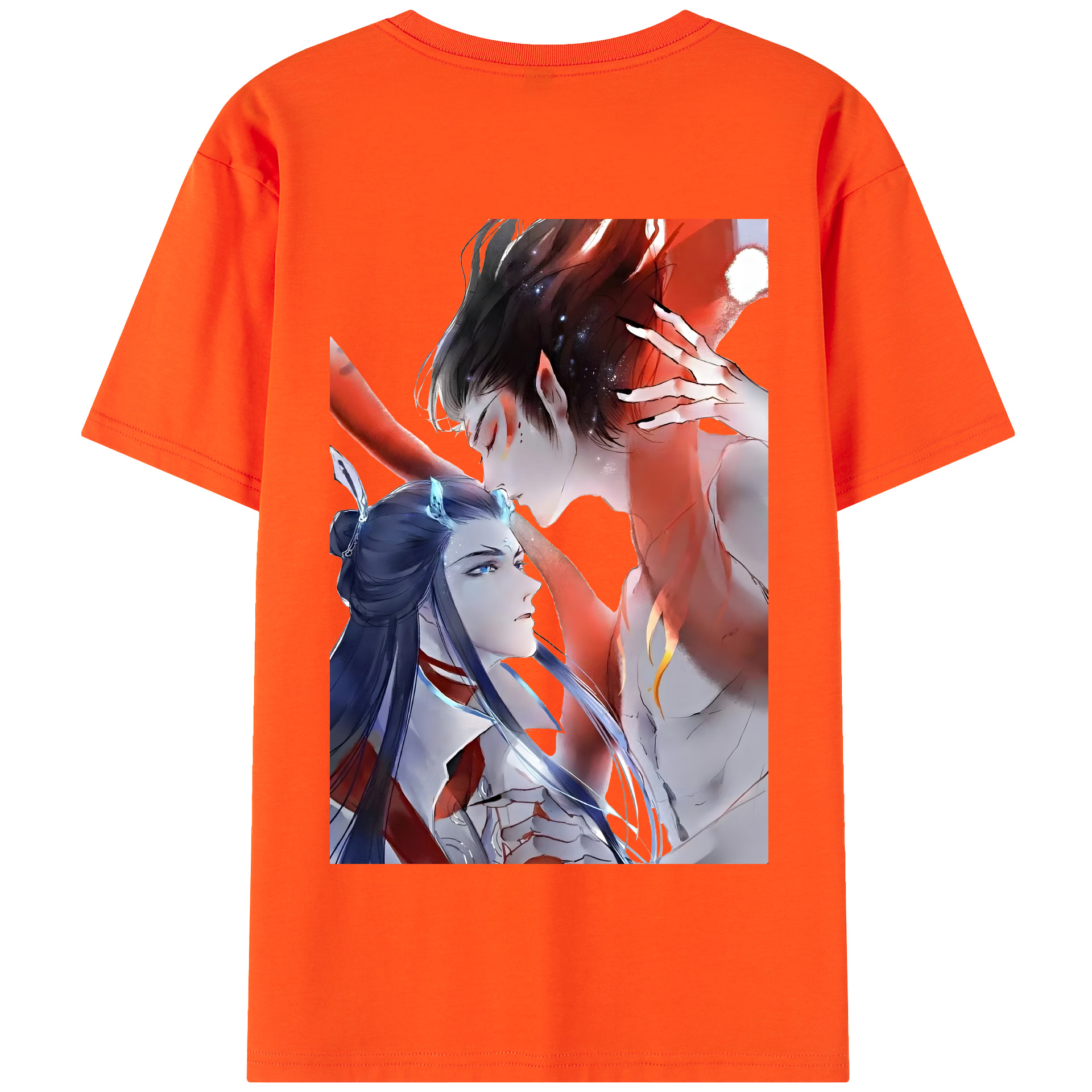 （画像用） Ne Zha 2 ナタ 魔童の大暴れ 綿100％半袖Tシャツ（背面プリント）