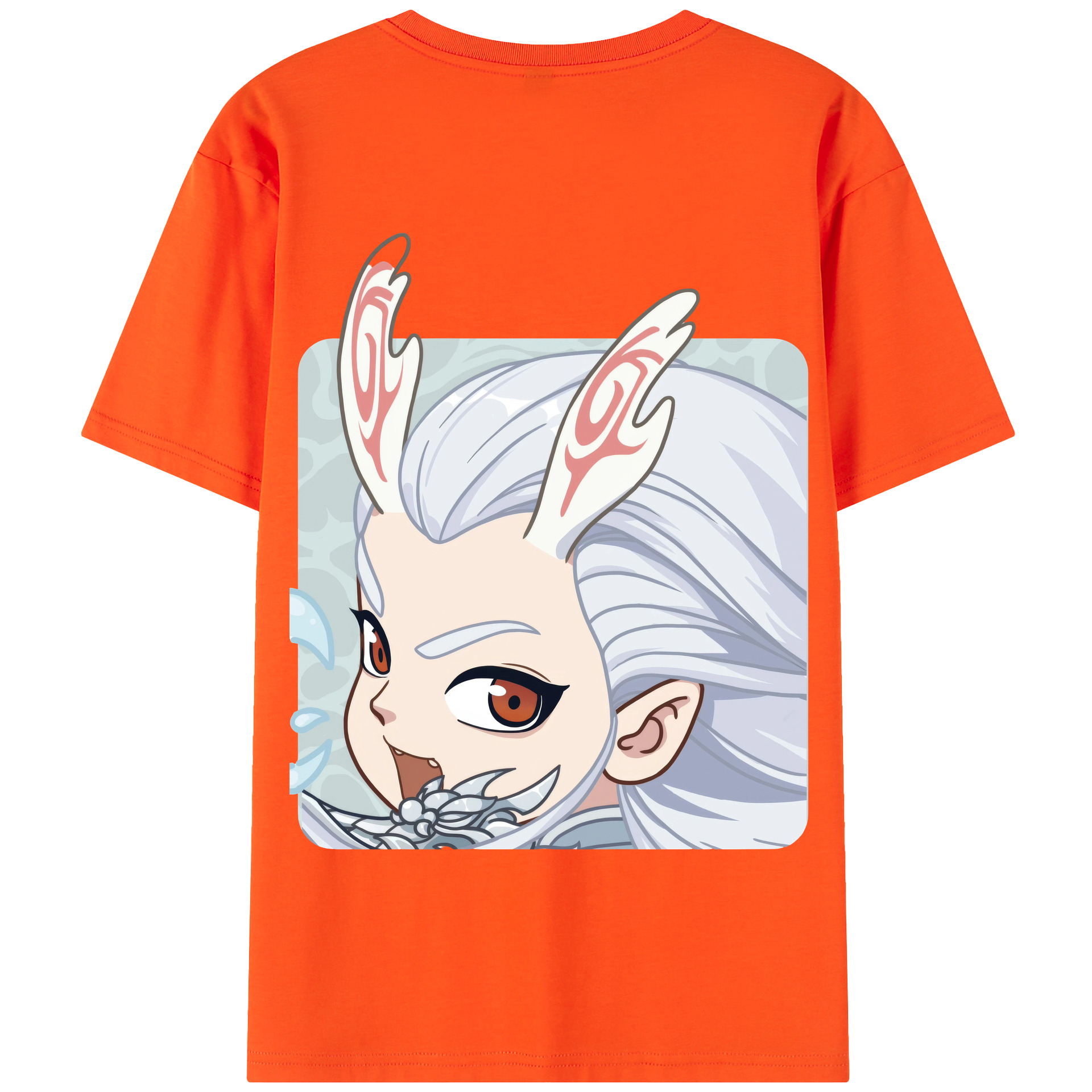 （画像用） Ne Zha 2 ナタ 魔童の大暴れ 綿100％半袖Tシャツ（背面プリント）