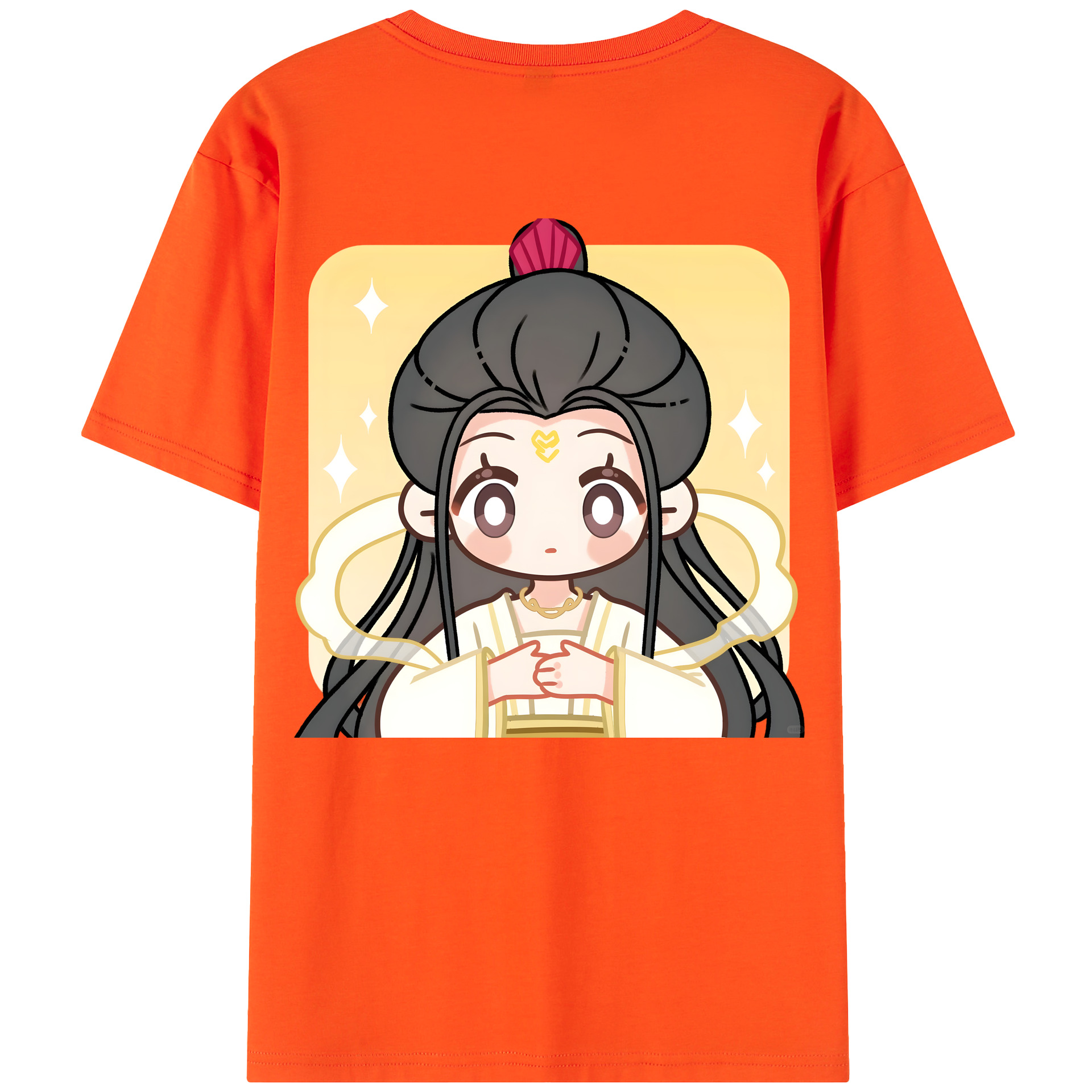 （画像用） Ne Zha 2 ナタ 魔童の大暴れ 綿100％半袖Tシャツ（背面プリント）