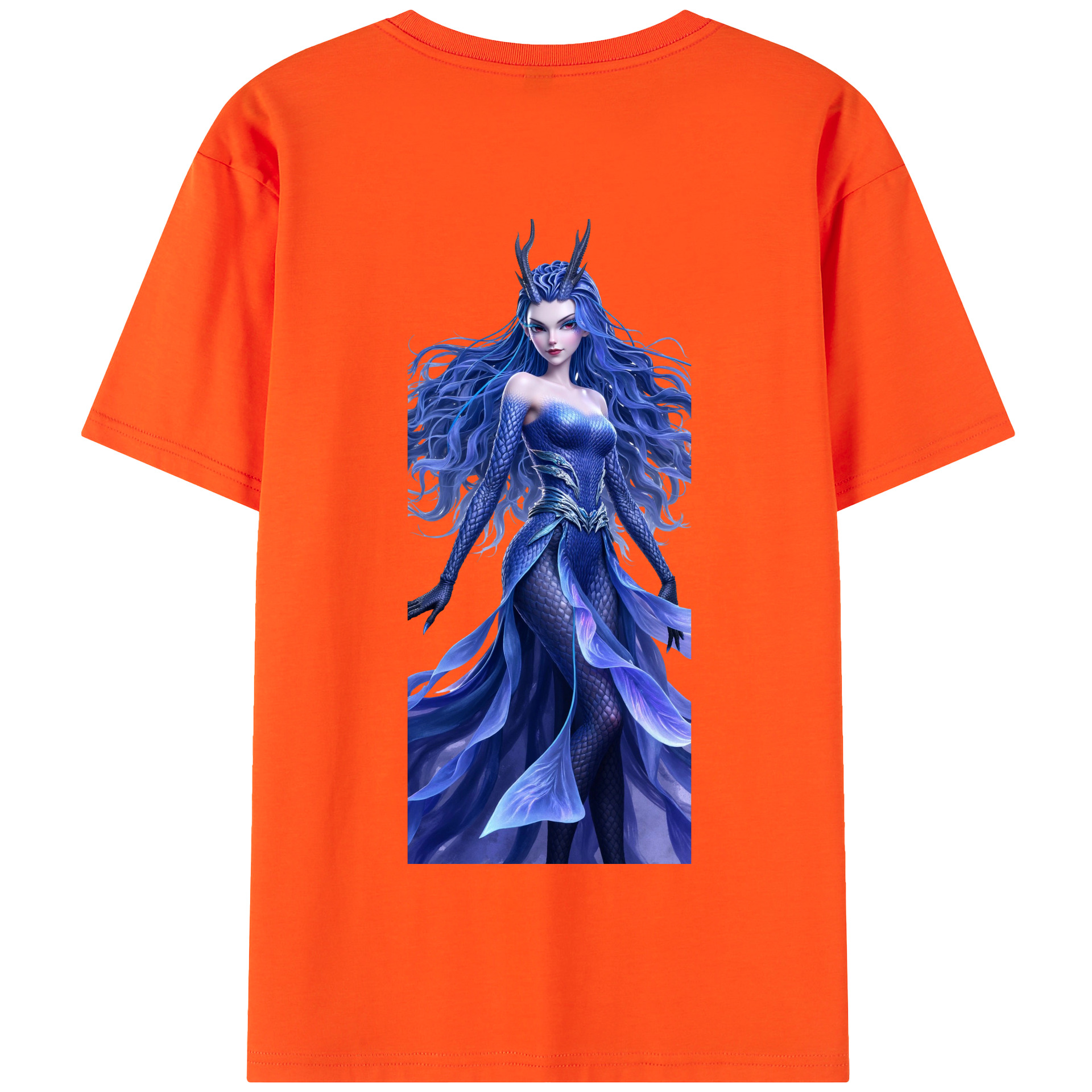 （画像用） Ne Zha 2 ナタ 魔童の大暴れ 綿100％半袖Tシャツ（背面プリント）