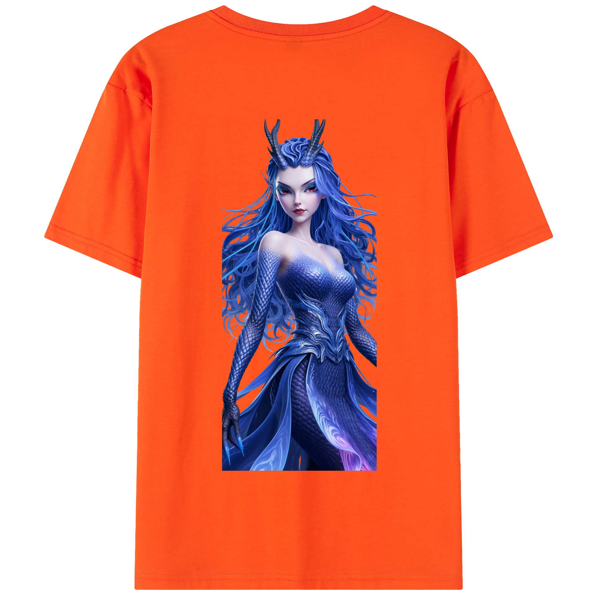 （画像用） Ne Zha 2 ナタ 魔童の大暴れ 綿100％半袖Tシャツ（背面プリント）