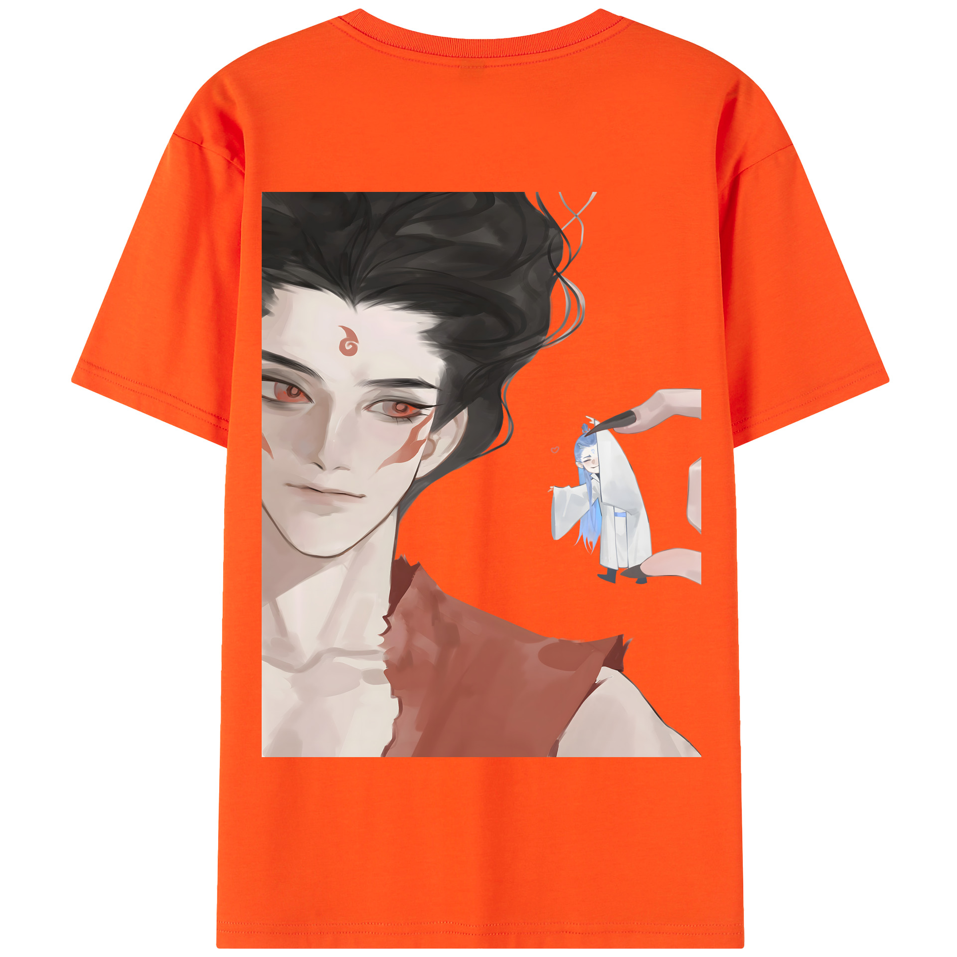 （画像用） Ne Zha 2 ナタ 魔童の大暴れ 綿100％半袖Tシャツ（背面プリント）