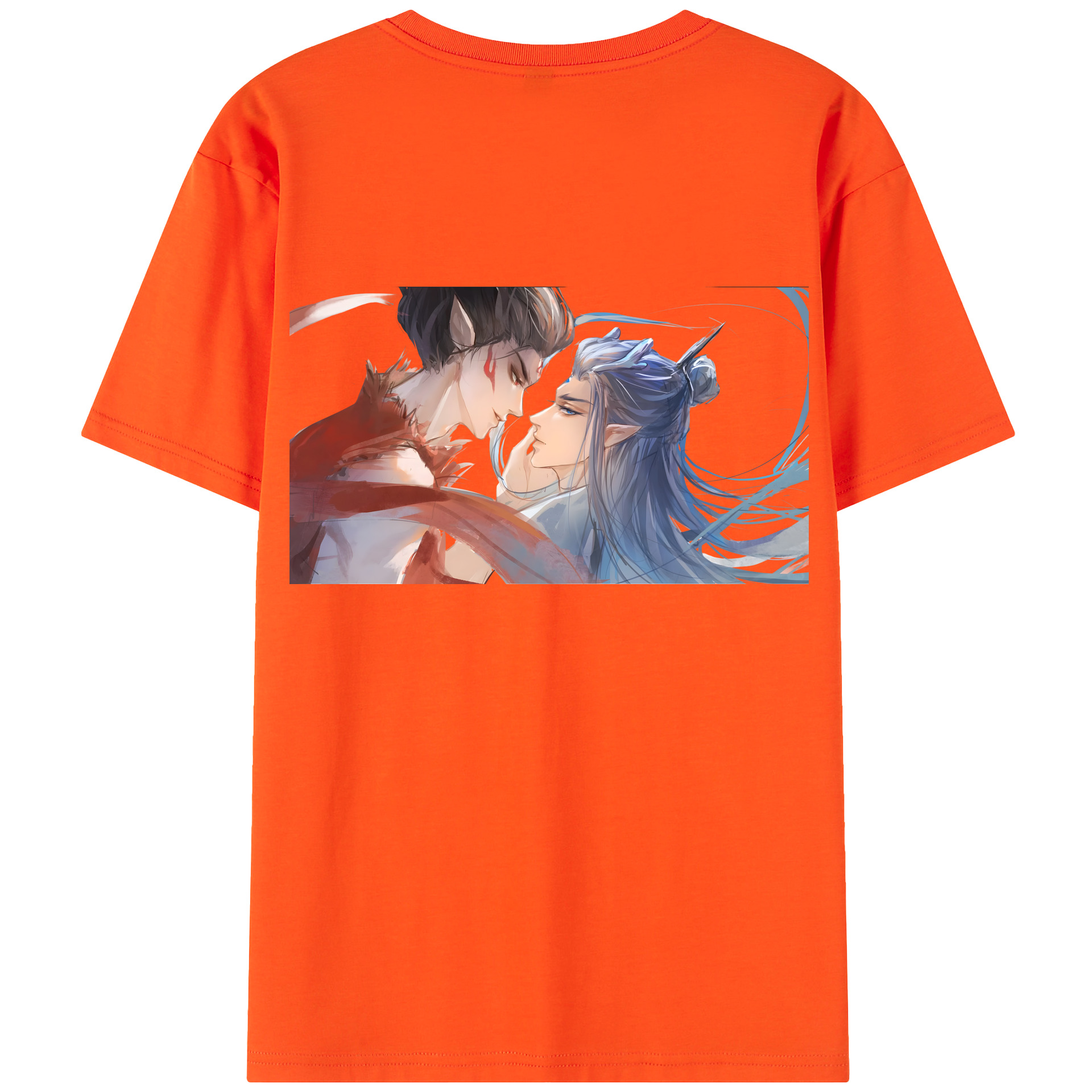 （画像用） Ne Zha 2 ナタ 魔童の大暴れ 綿100％半袖Tシャツ（背面プリント）