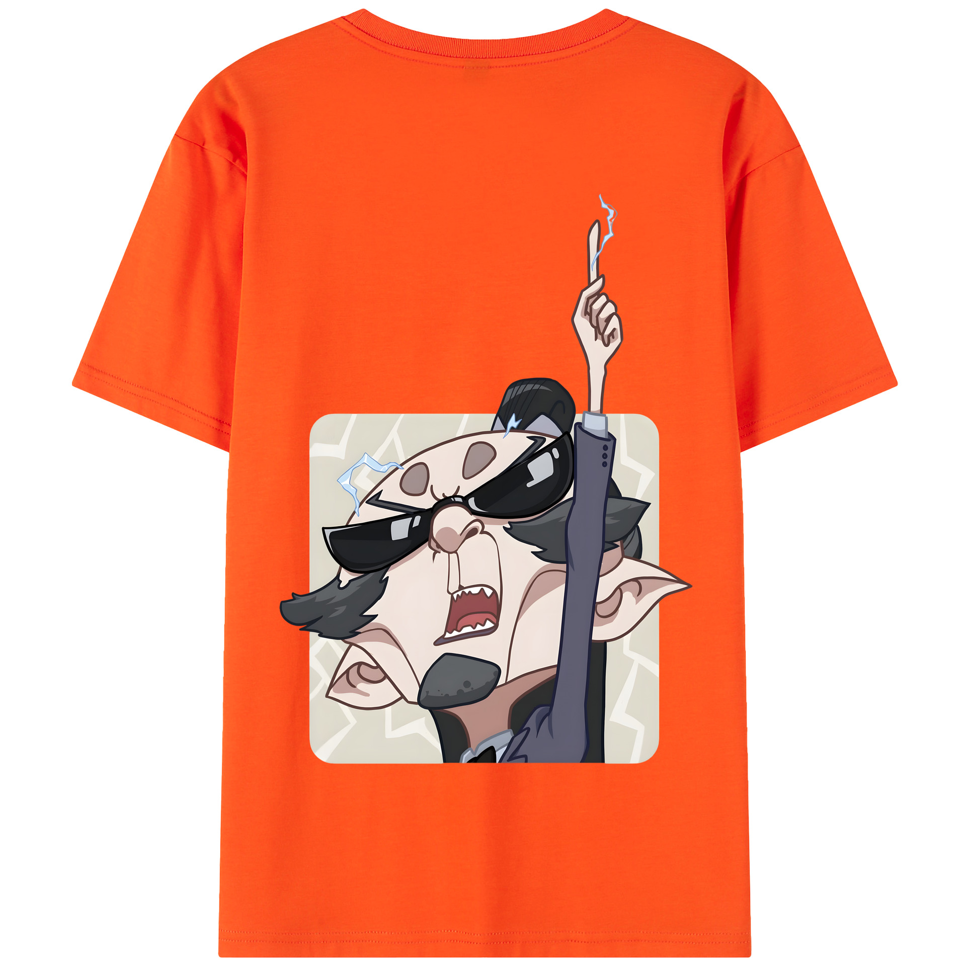 （画像用） Ne Zha 2 ナタ 魔童の大暴れ 綿100％半袖Tシャツ（背面プリント）