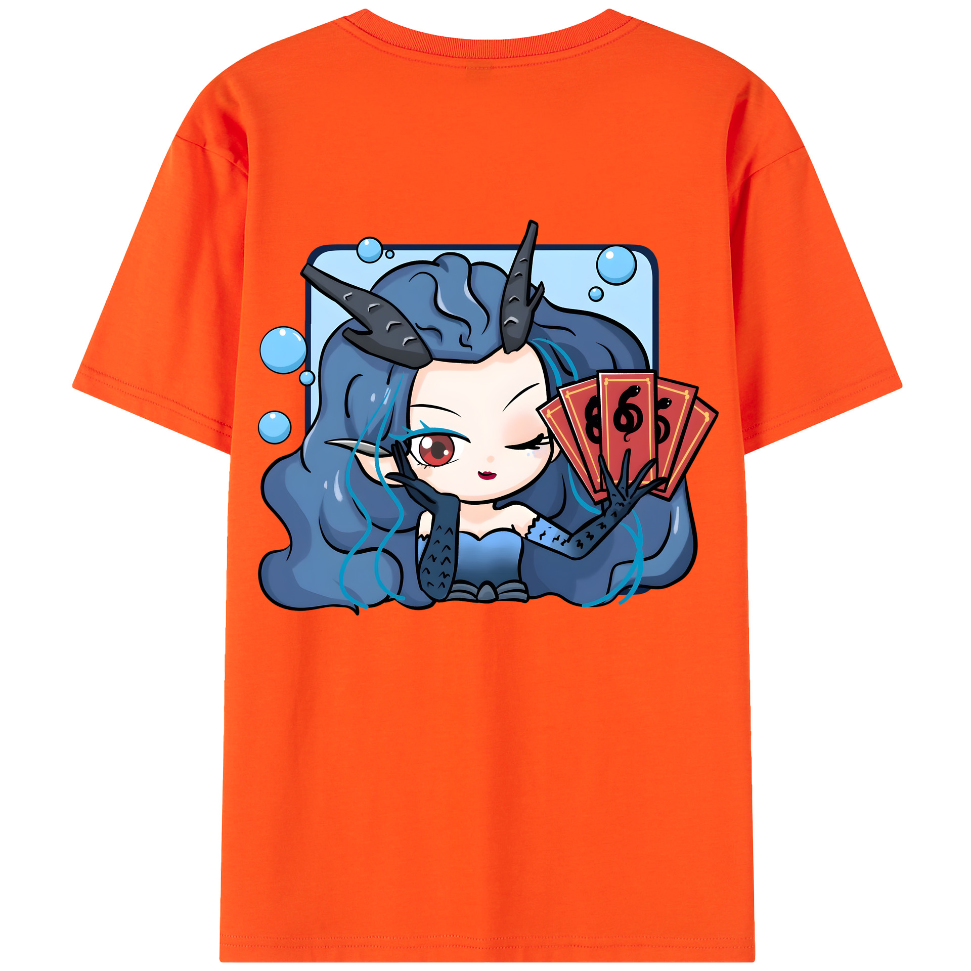 （画像用） Ne Zha 2 ナタ 魔童の大暴れ 綿100％半袖Tシャツ（背面プリント）
