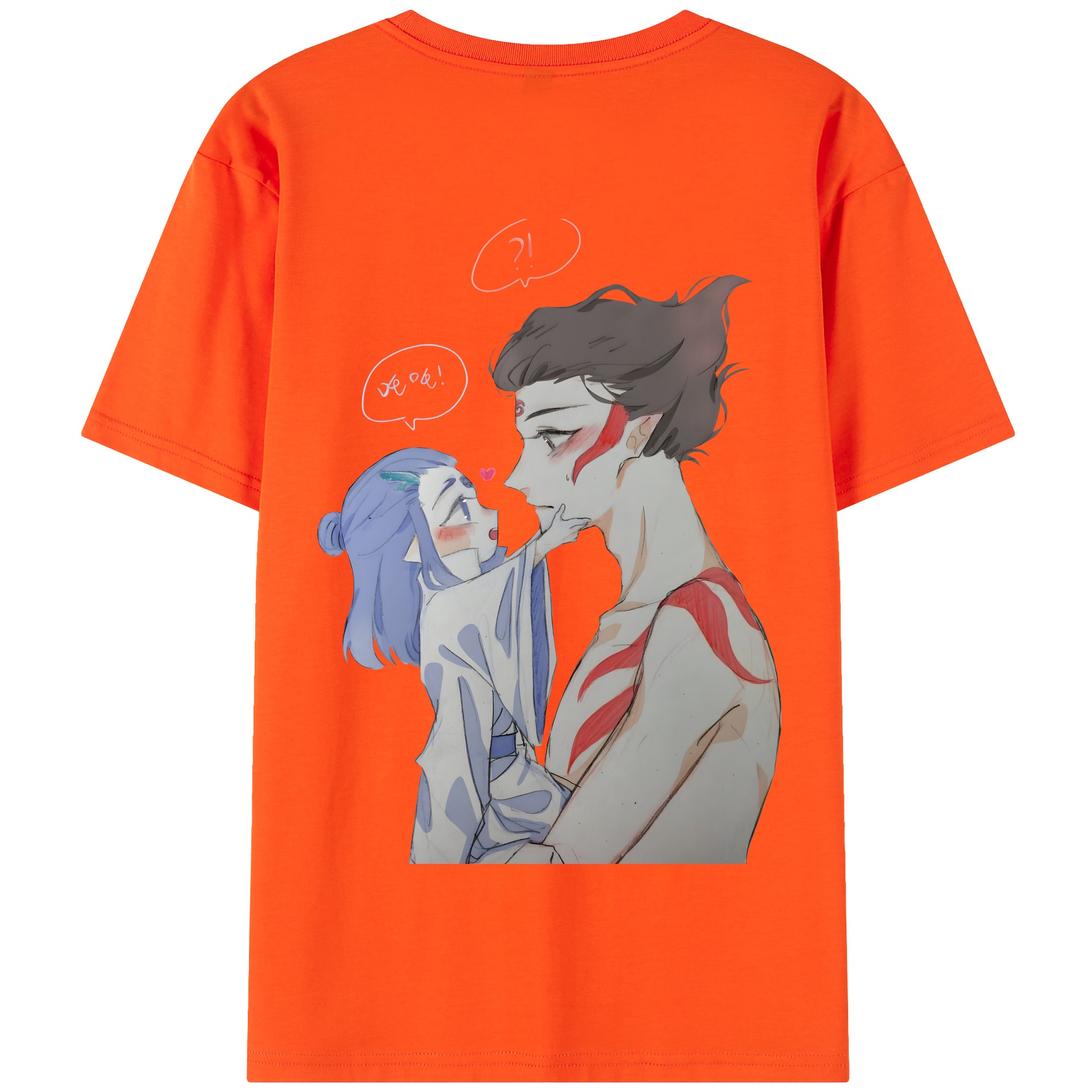 （画像用） Ne Zha 2 ナタ 魔童の大暴れ 綿100％半袖Tシャツ（背面プリント）