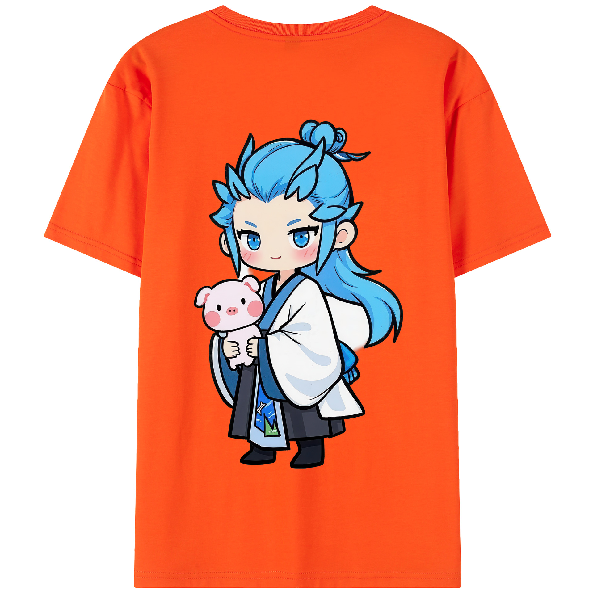 （画像用） Ne Zha 2 ナタ 魔童の大暴れ 綿100％半袖Tシャツ（背面プリント）