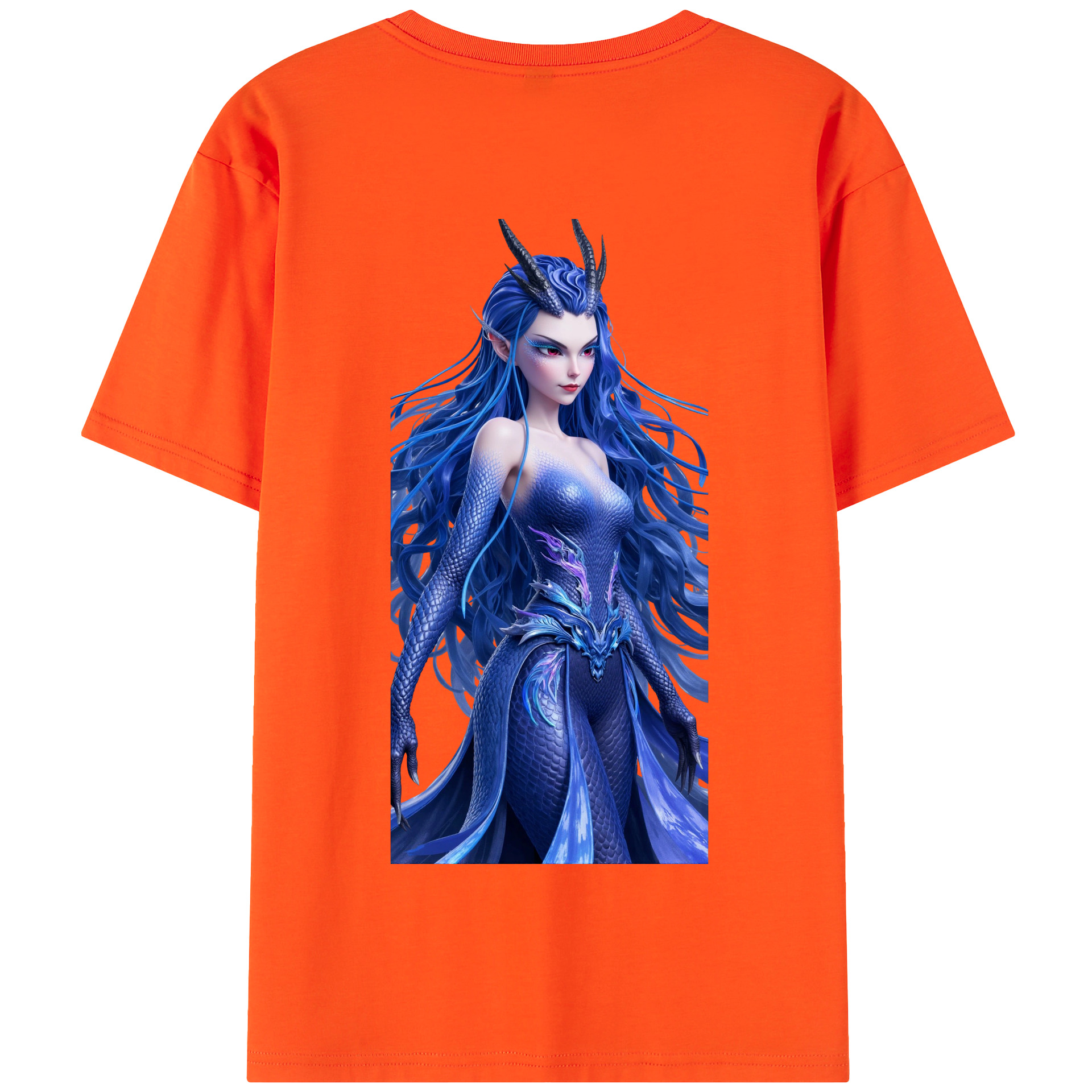 （画像用） Ne Zha 2 ナタ 魔童の大暴れ 綿100％半袖Tシャツ（背面プリント）