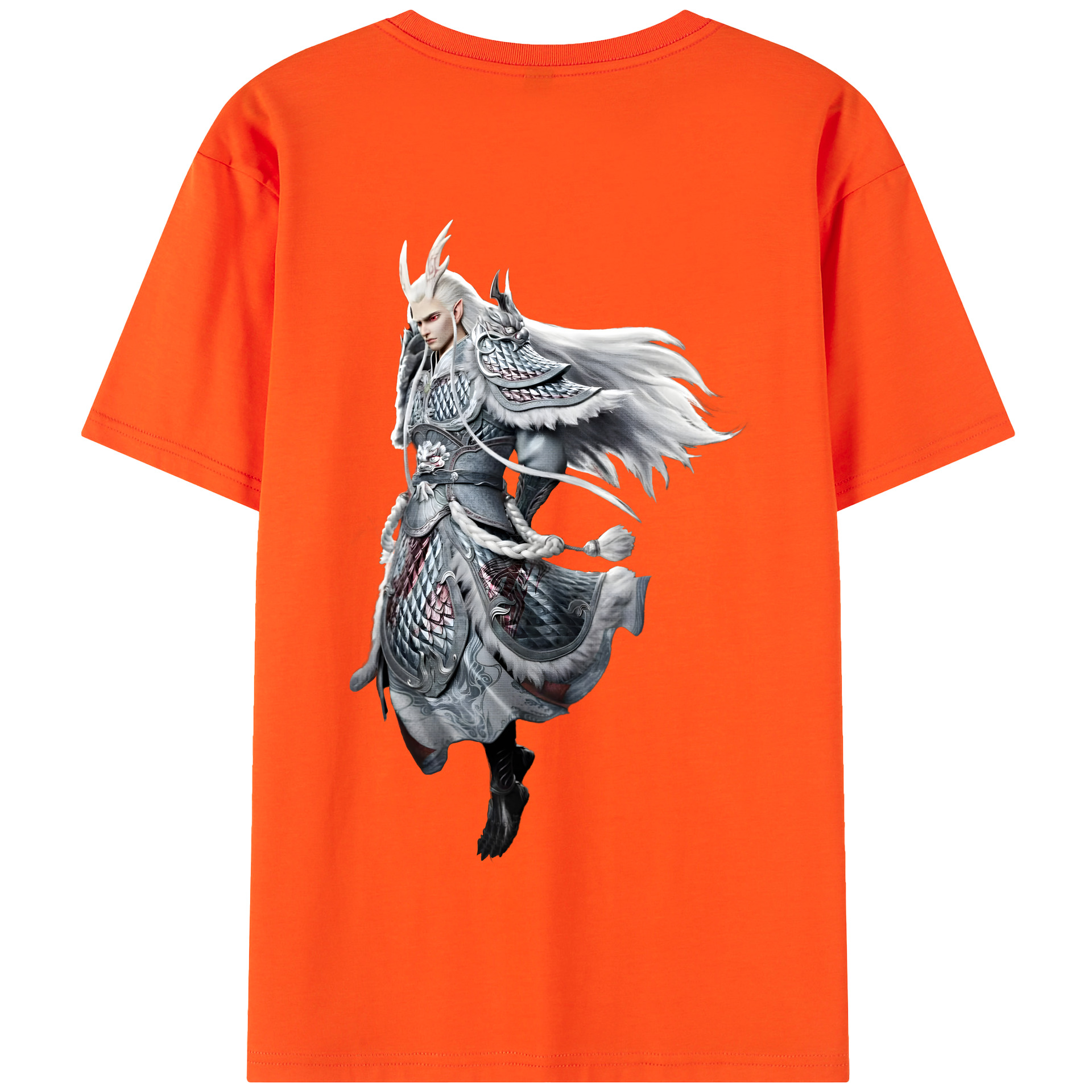 （画像用） Ne Zha 2 ナタ 魔童の大暴れ 綿100％半袖Tシャツ（背面プリント）