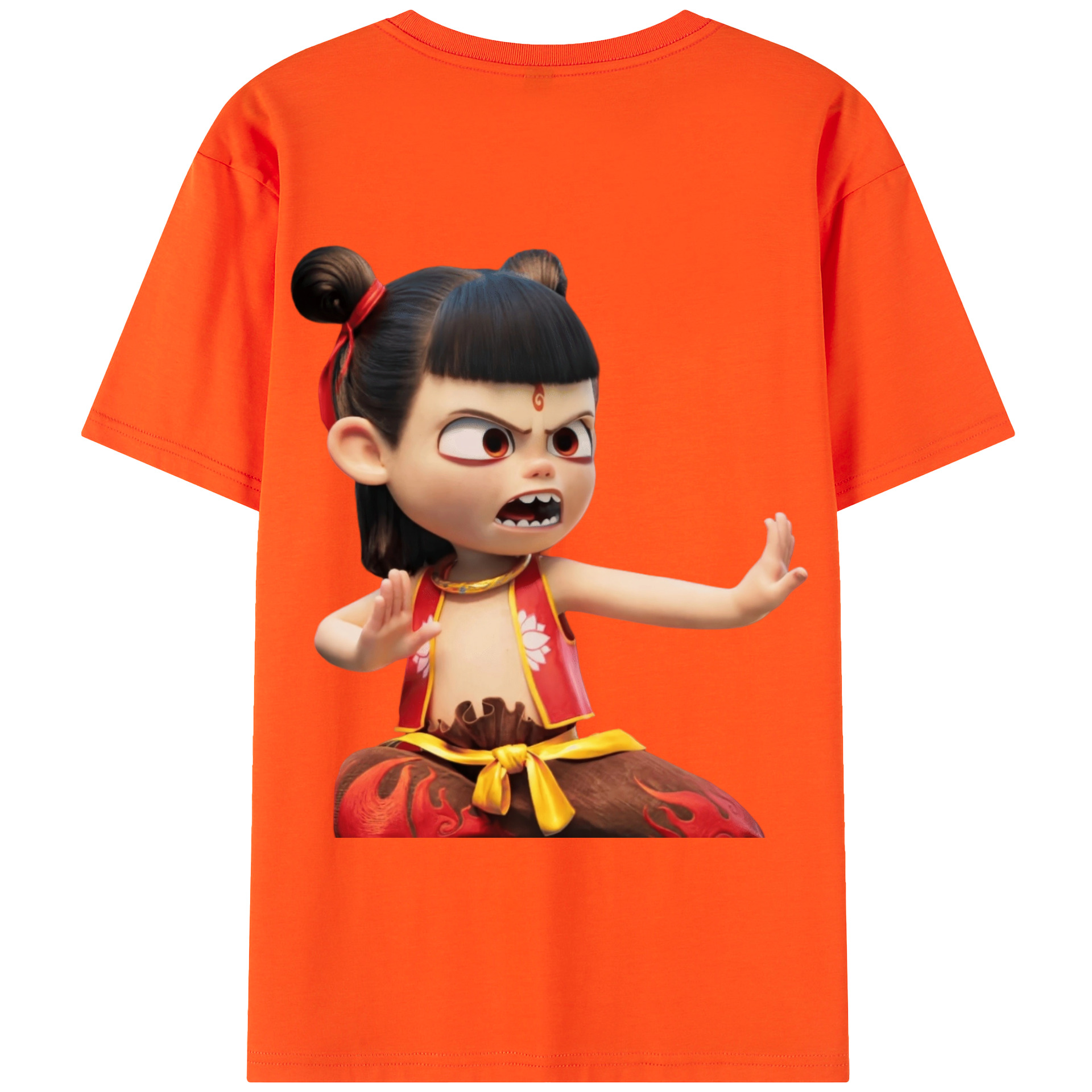 Ne Zha 2 ナタ 魔童の大暴れ 綿100％半袖Tシャツ（背面プリント）