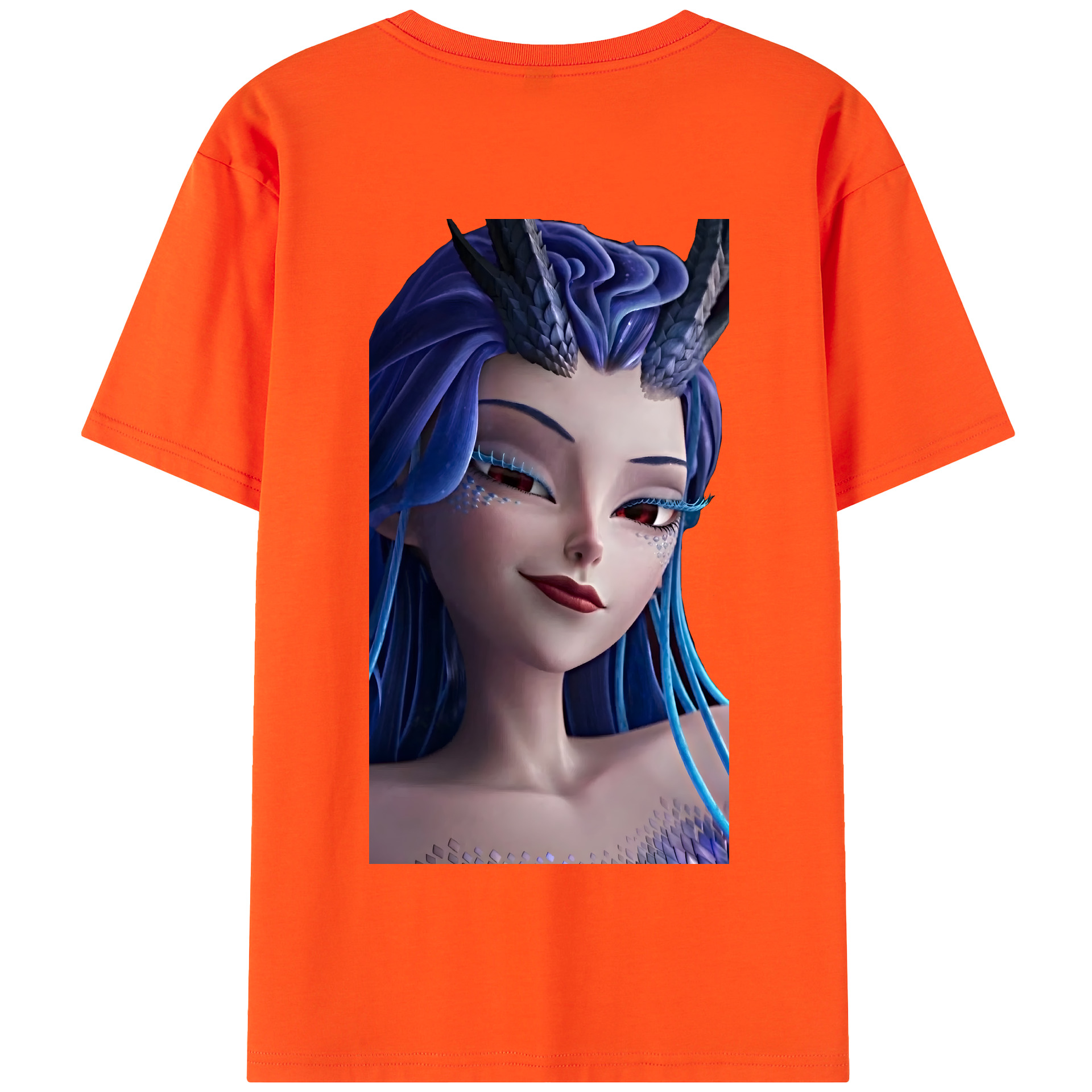 （画像用） Ne Zha 2 ナタ 魔童の大暴れ 綿100％半袖Tシャツ（背面プリント）