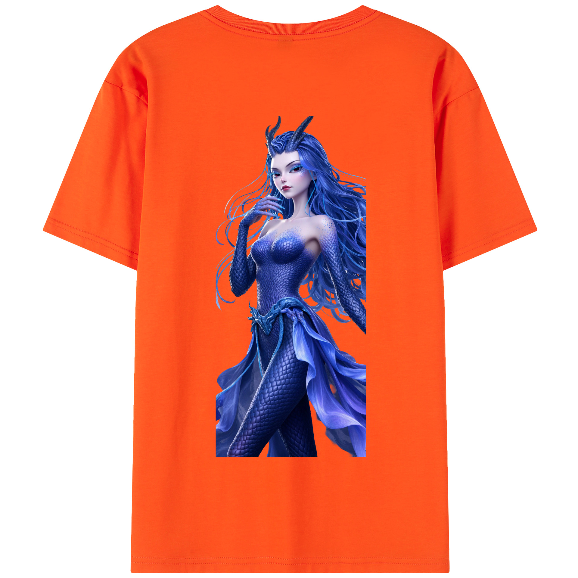 （画像用） Ne Zha 2 ナタ 魔童の大暴れ 綿100％半袖Tシャツ（背面プリント）