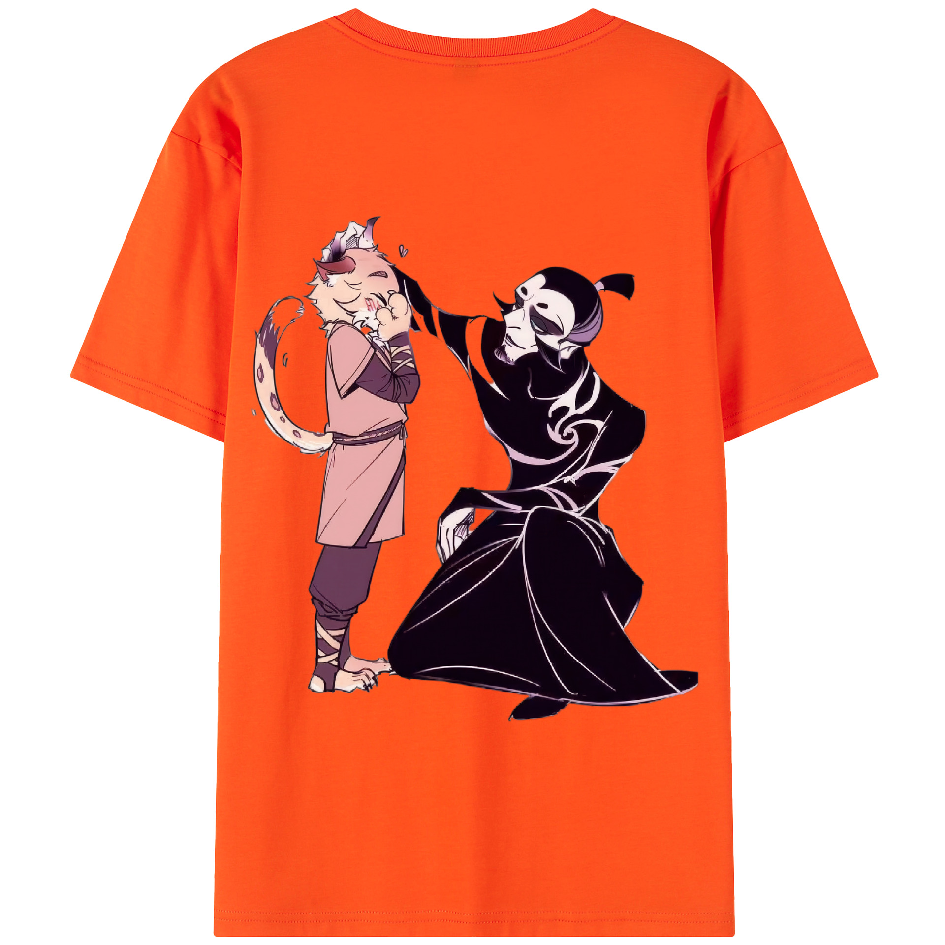 （画像用） Ne Zha 2 ナタ 魔童の大暴れ 綿100％半袖Tシャツ（背面プリント）