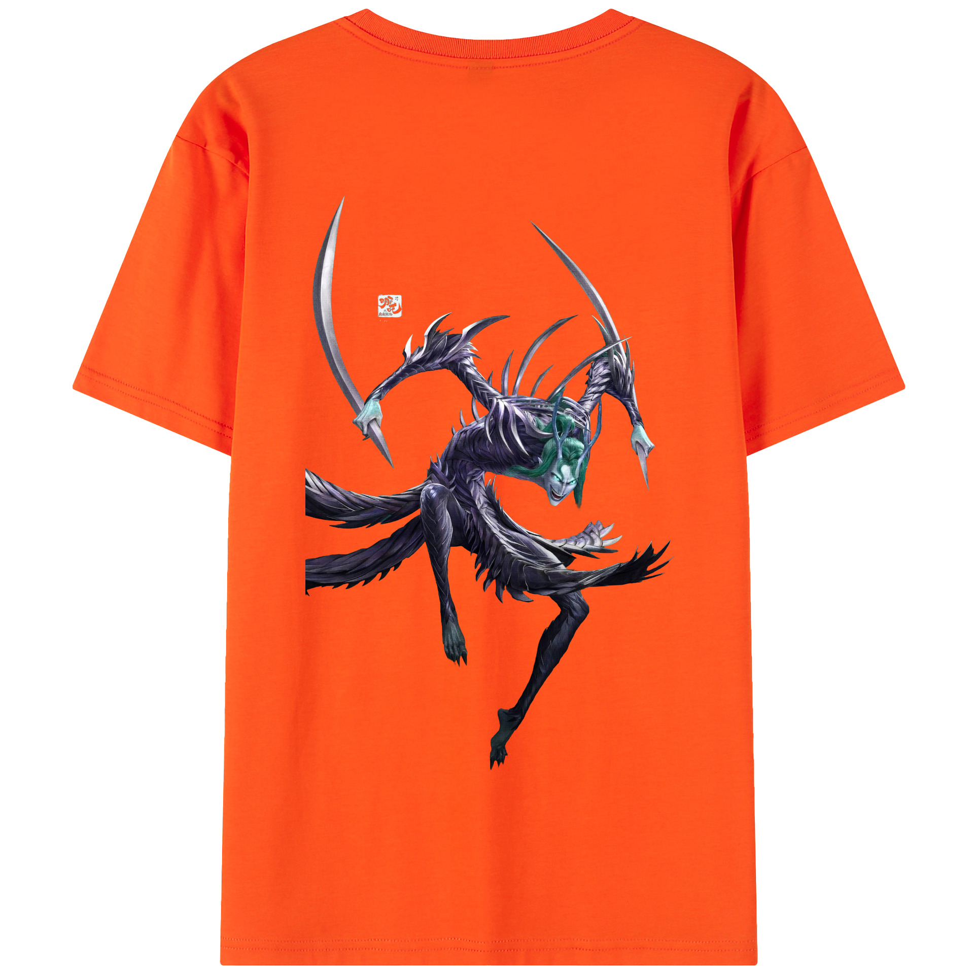 （画像用） Ne Zha 2 ナタ 魔童の大暴れ 綿100％半袖Tシャツ（背面プリント）