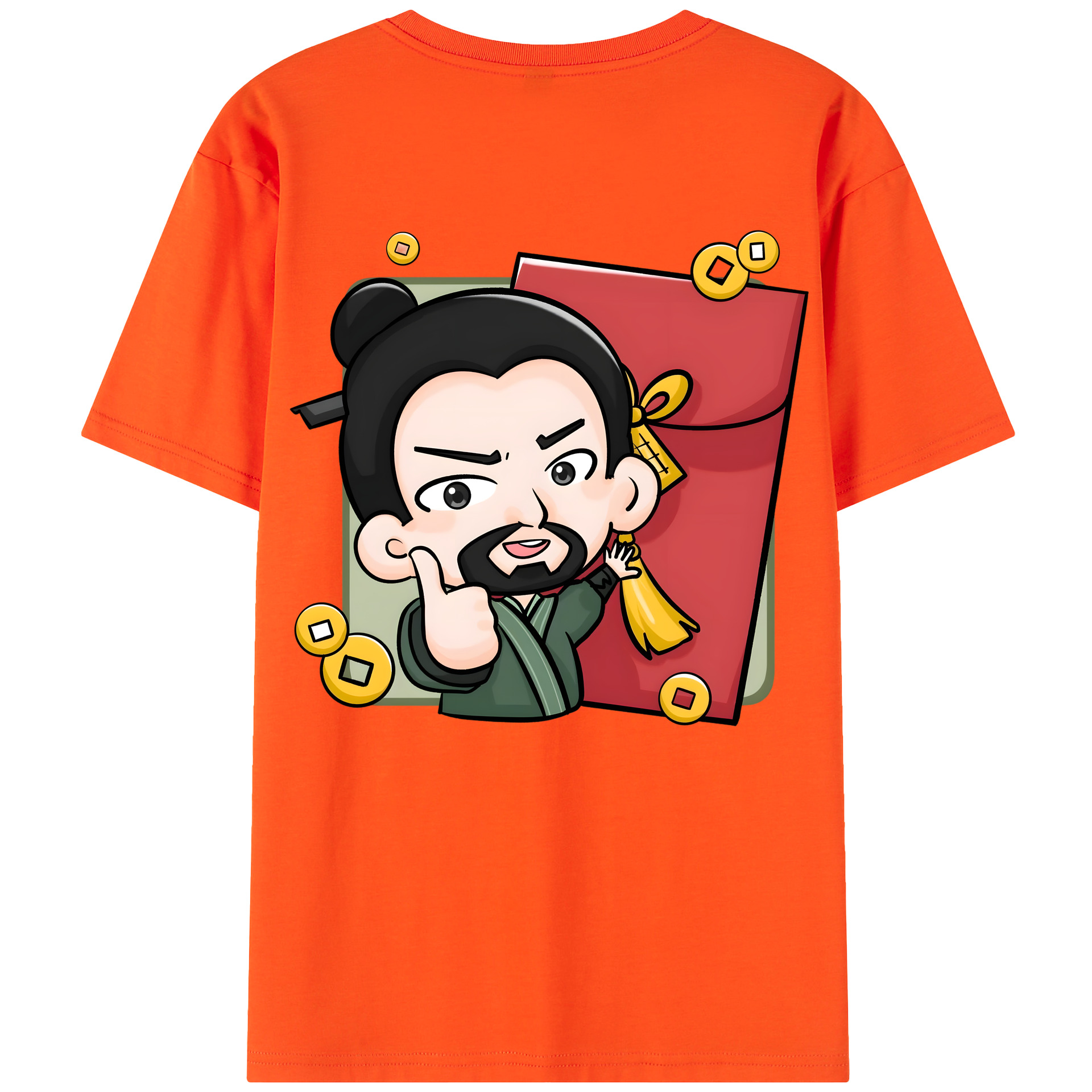 （画像用） Ne Zha 2 ナタ 魔童の大暴れ 綿100％半袖Tシャツ（背面プリント）
