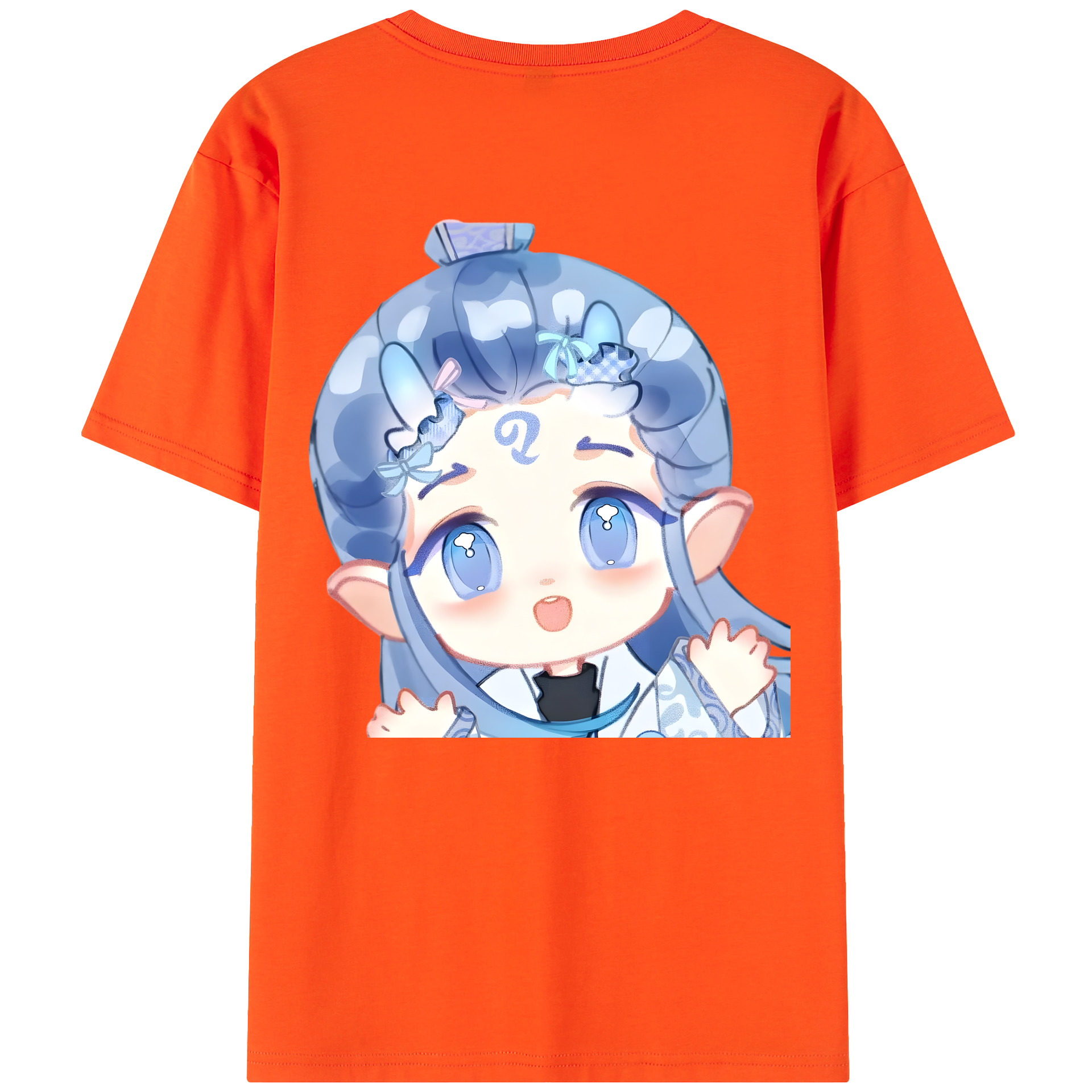 （画像用） Ne Zha 2 ナタ 魔童の大暴れ 綿100％半袖Tシャツ（背面プリント）