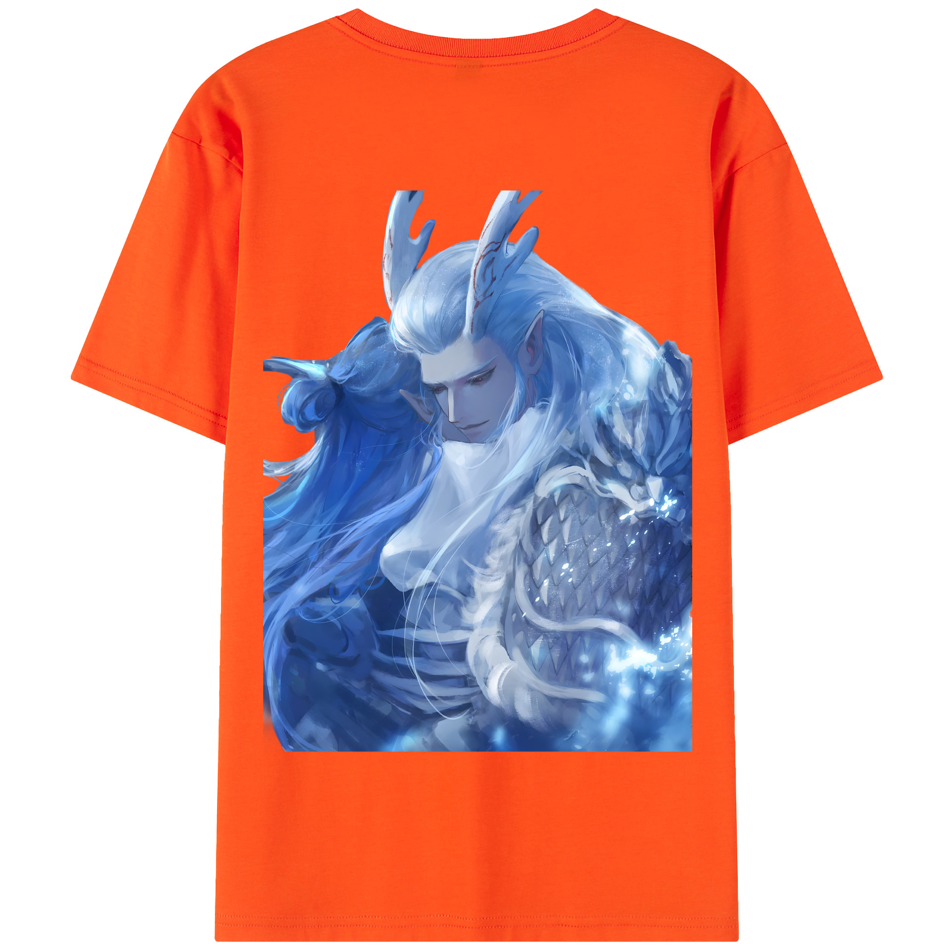 （画像用） Ne Zha 2 ナタ 魔童の大暴れ 綿100％半袖Tシャツ（背面プリント）