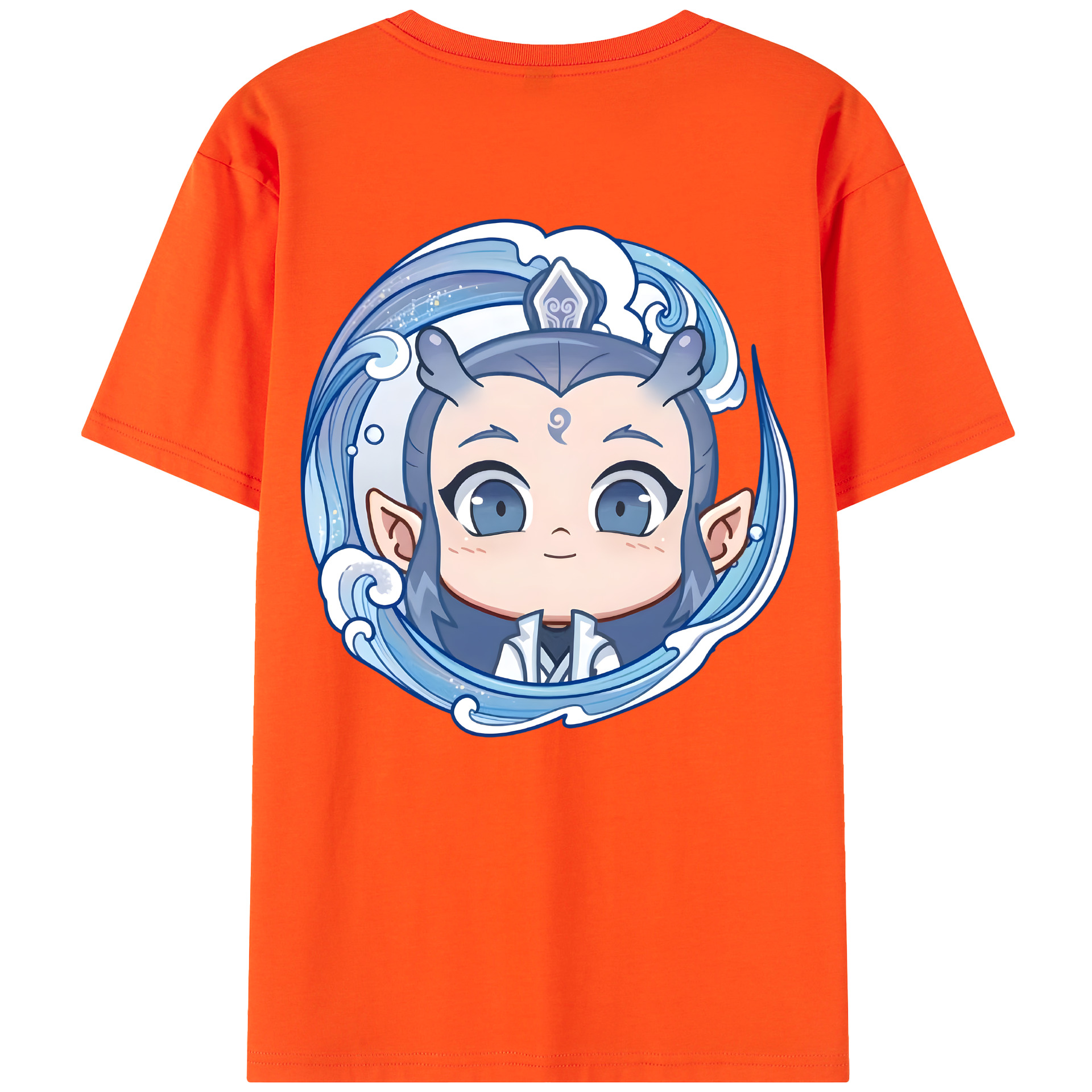 （画像用） Ne Zha 2 ナタ 魔童の大暴れ 綿100％半袖Tシャツ（背面プリント）