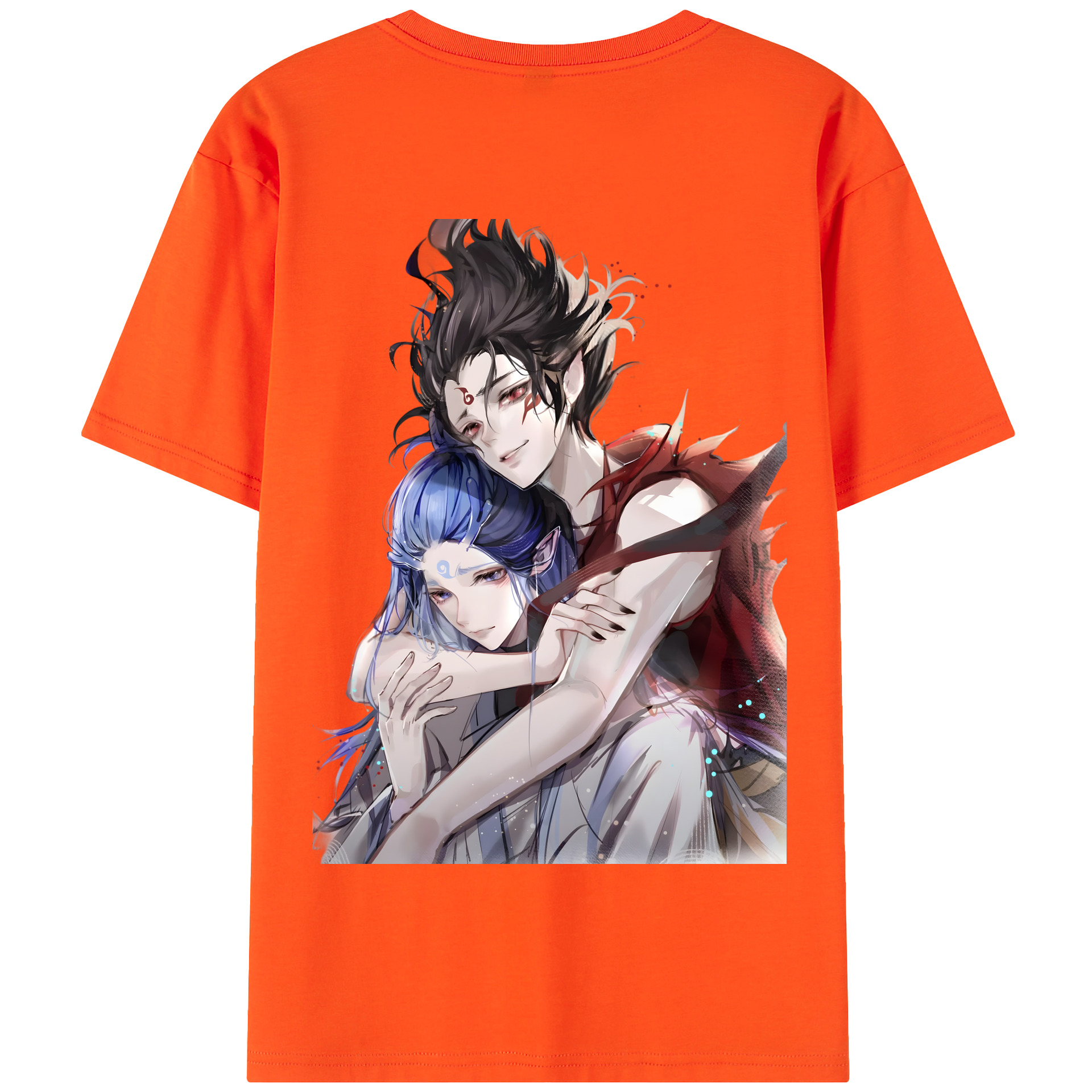 （画像用） Ne Zha 2 ナタ 魔童の大暴れ 綿100％半袖Tシャツ（背面プリント）