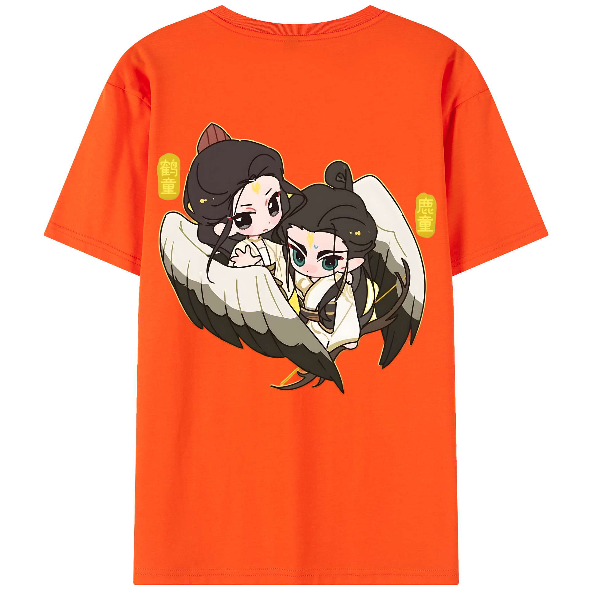（画像用） Ne Zha 2 ナタ 魔童の大暴れ 綿100％半袖Tシャツ（背面プリント）