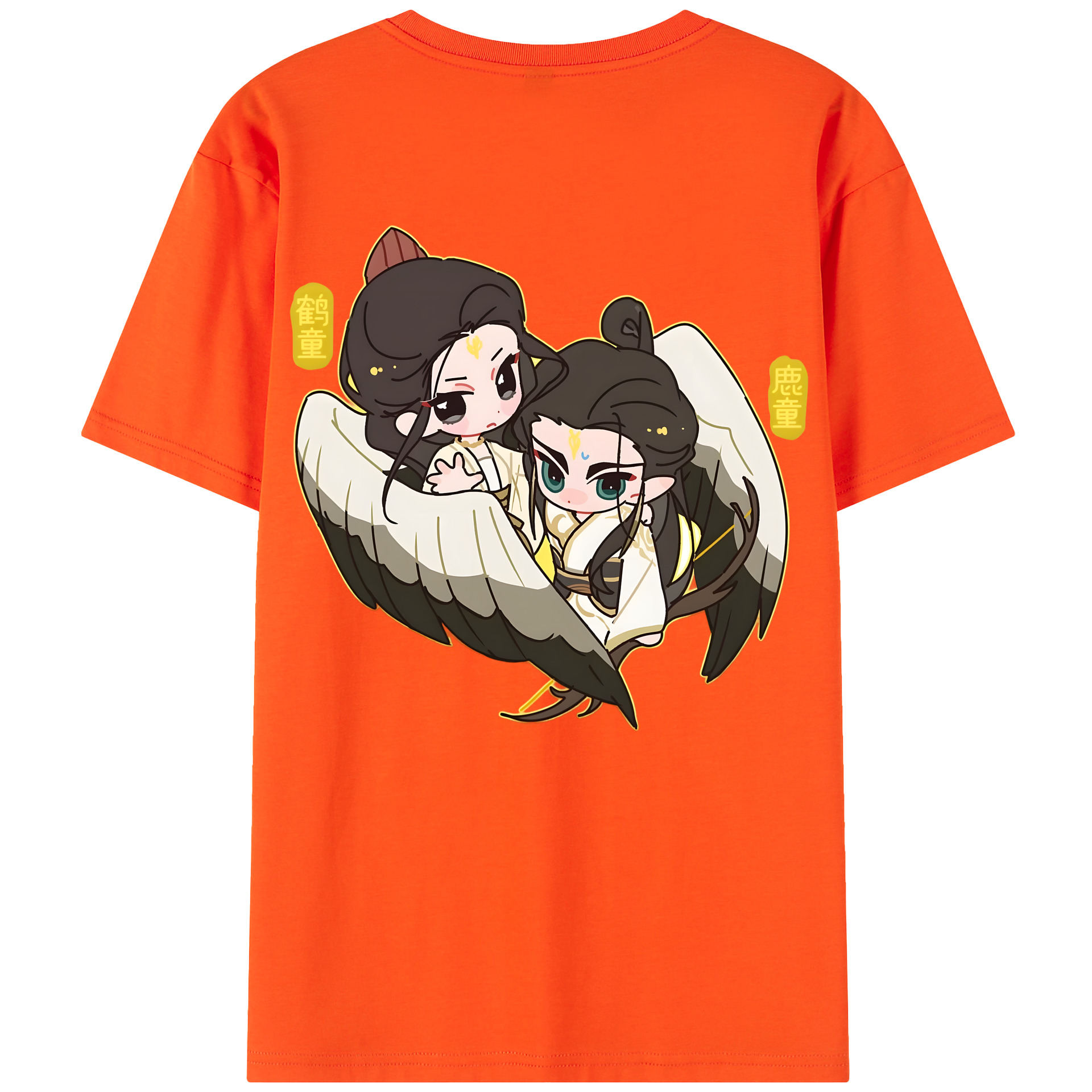 （画像用） Ne Zha 2 ナタ 魔童の大暴れ 綿100％半袖Tシャツ（背面プリント）