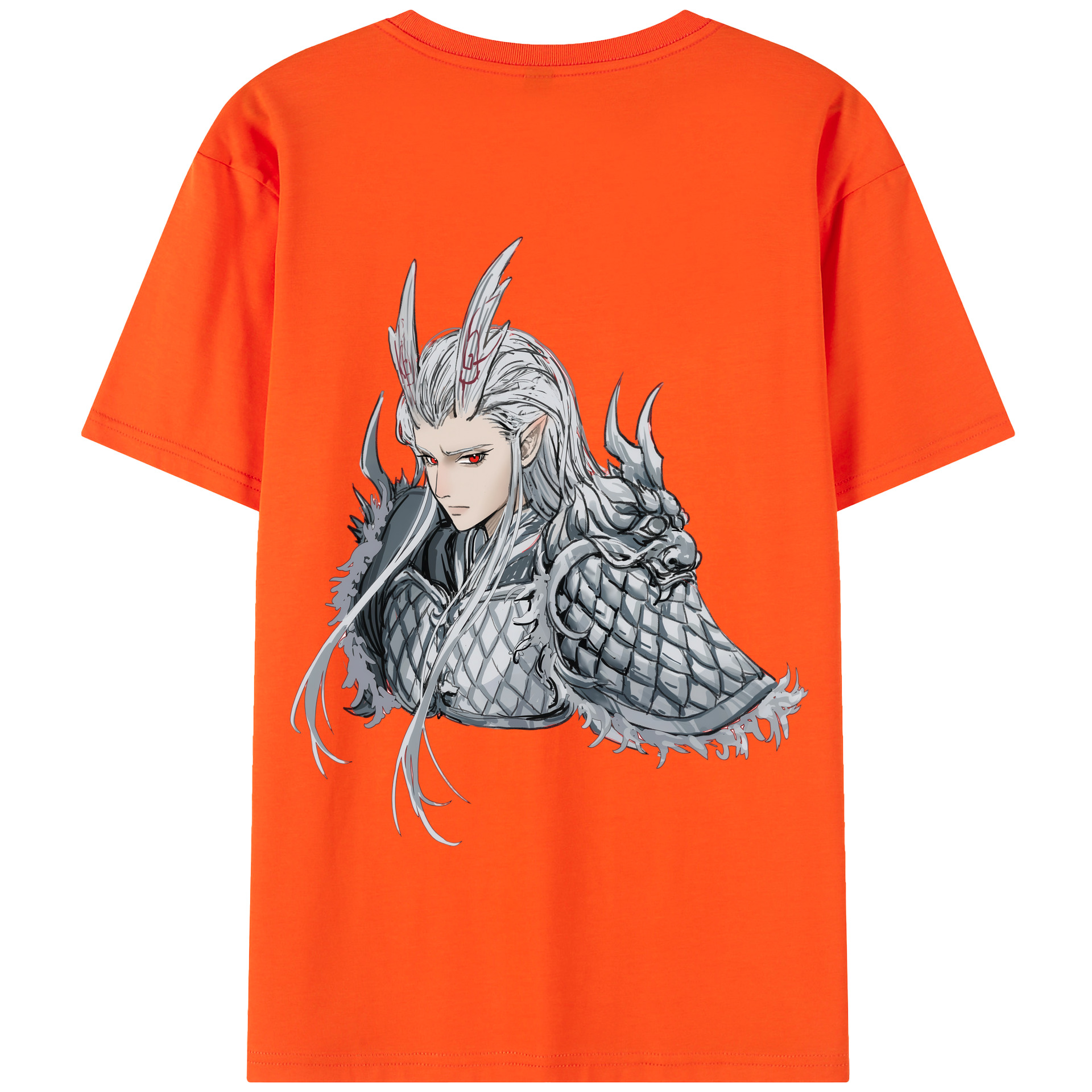 （画像用） Ne Zha 2 ナタ 魔童の大暴れ 綿100％半袖Tシャツ（背面プリント）