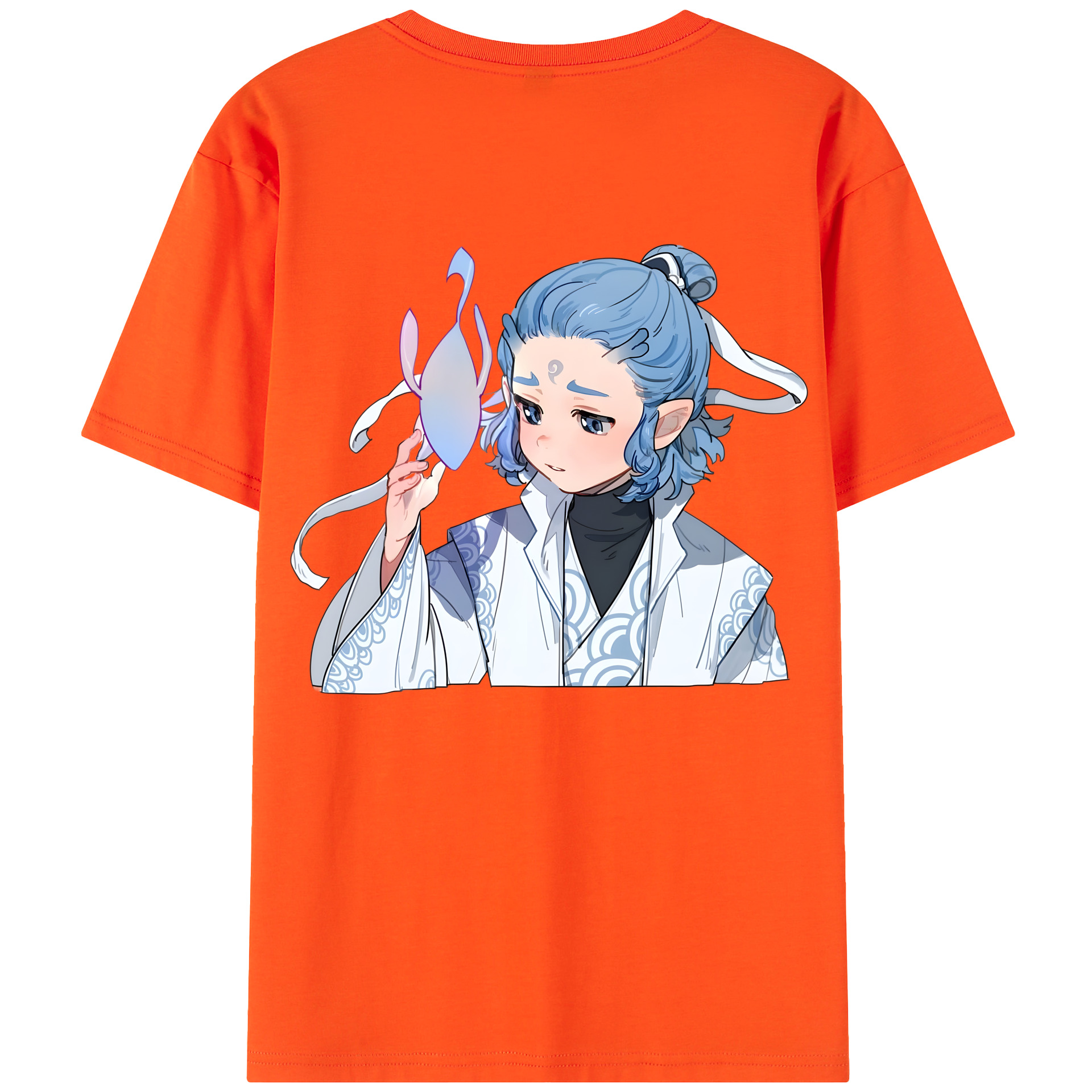 （画像用） Ne Zha 2 ナタ 魔童の大暴れ 綿100％半袖Tシャツ（背面プリント）