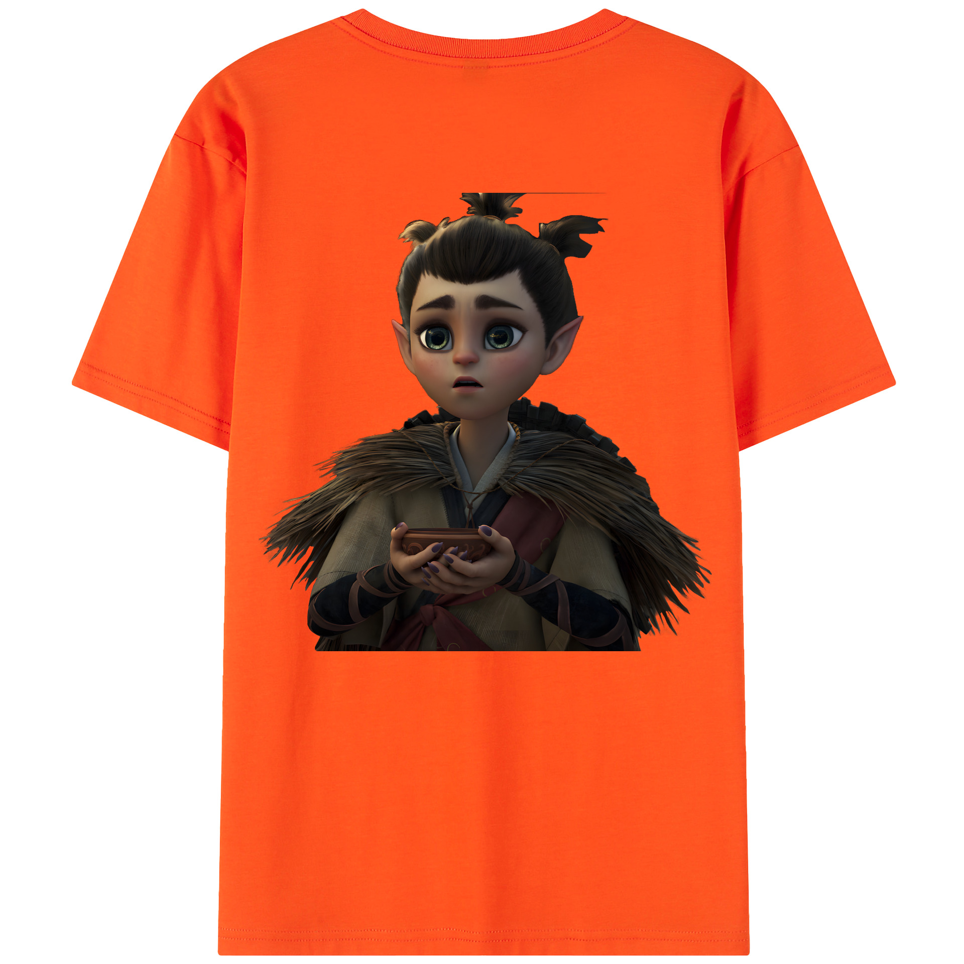 （画像用） Ne Zha 2 ナタ 魔童の大暴れ 綿100％半袖Tシャツ（背面プリント）