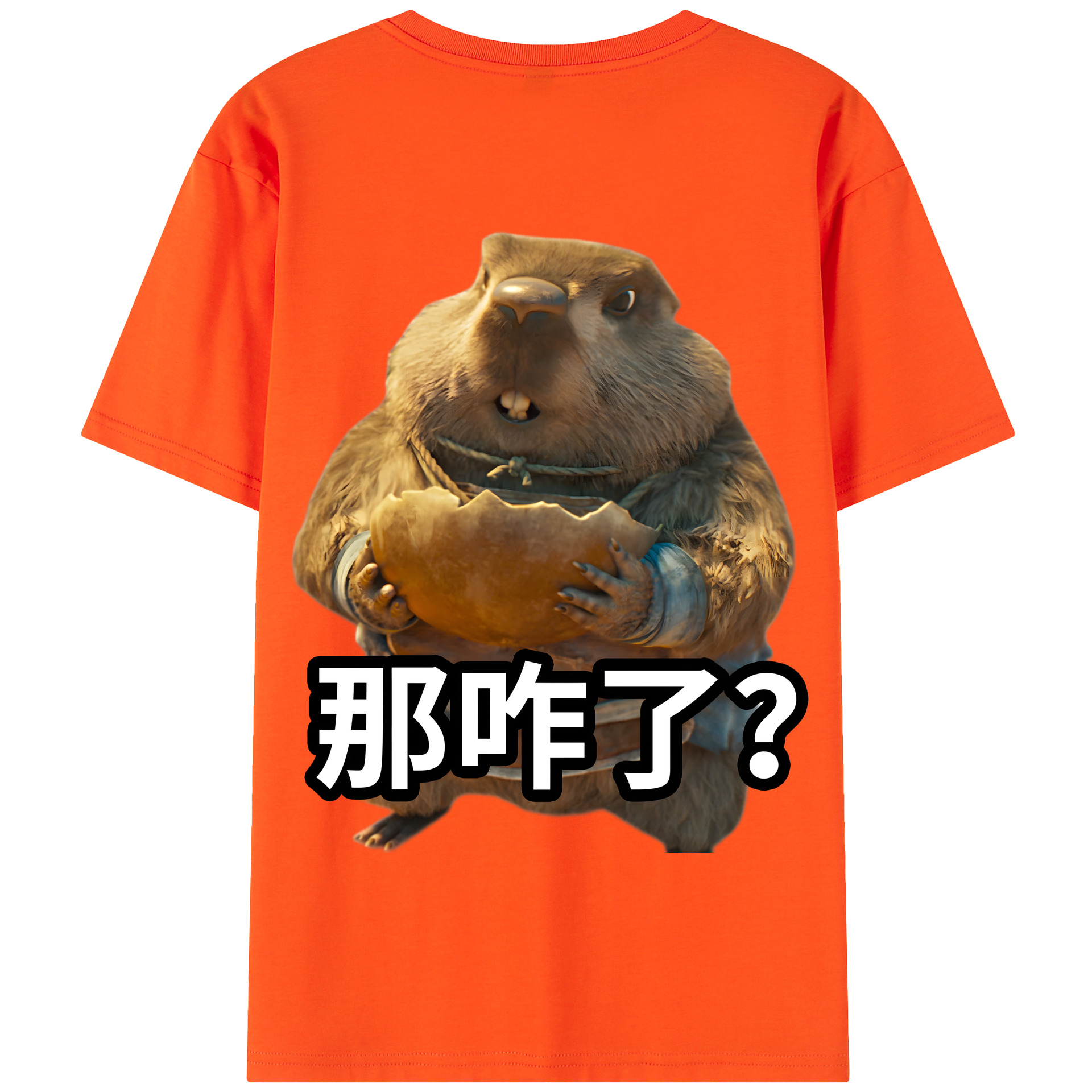 （画像用） Ne Zha 2 ナタ 魔童の大暴れ 綿100％半袖Tシャツ（背面プリント）
