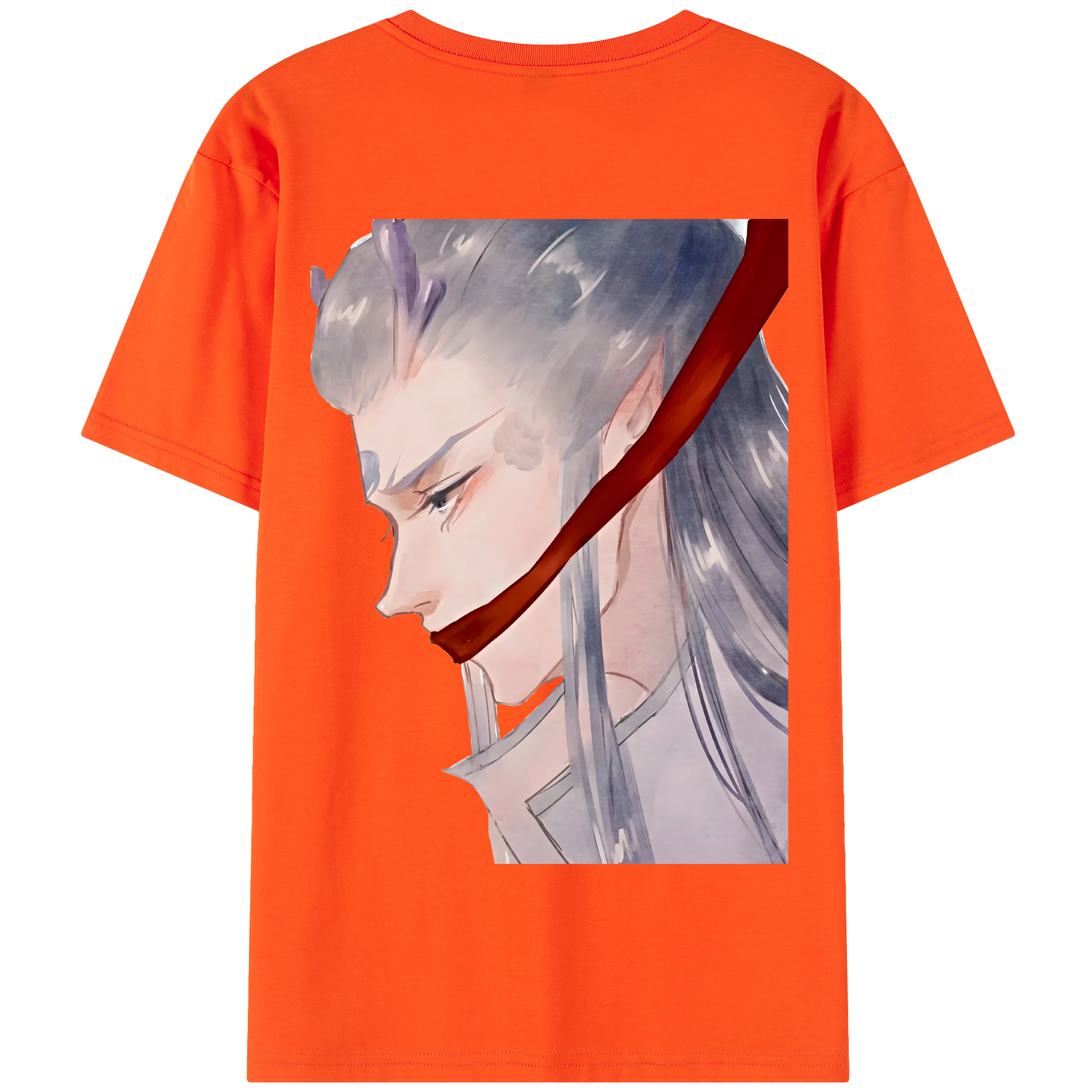 （画像用） Ne Zha 2 ナタ 魔童の大暴れ 綿100％半袖Tシャツ（背面プリント）