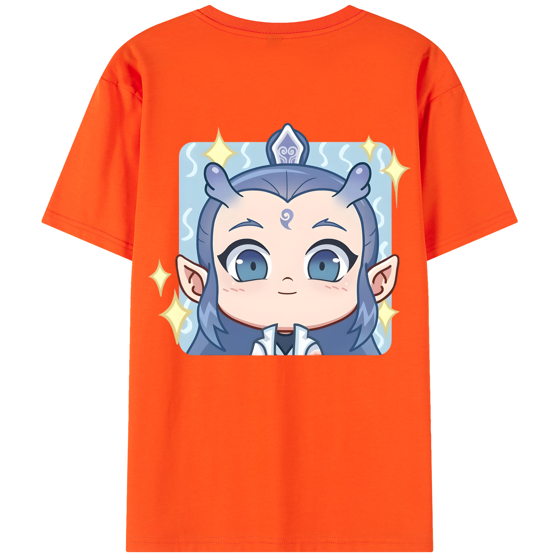 （画像用） Ne Zha 2 ナタ 魔童の大暴れ 綿100％半袖Tシャツ（背面プリント）