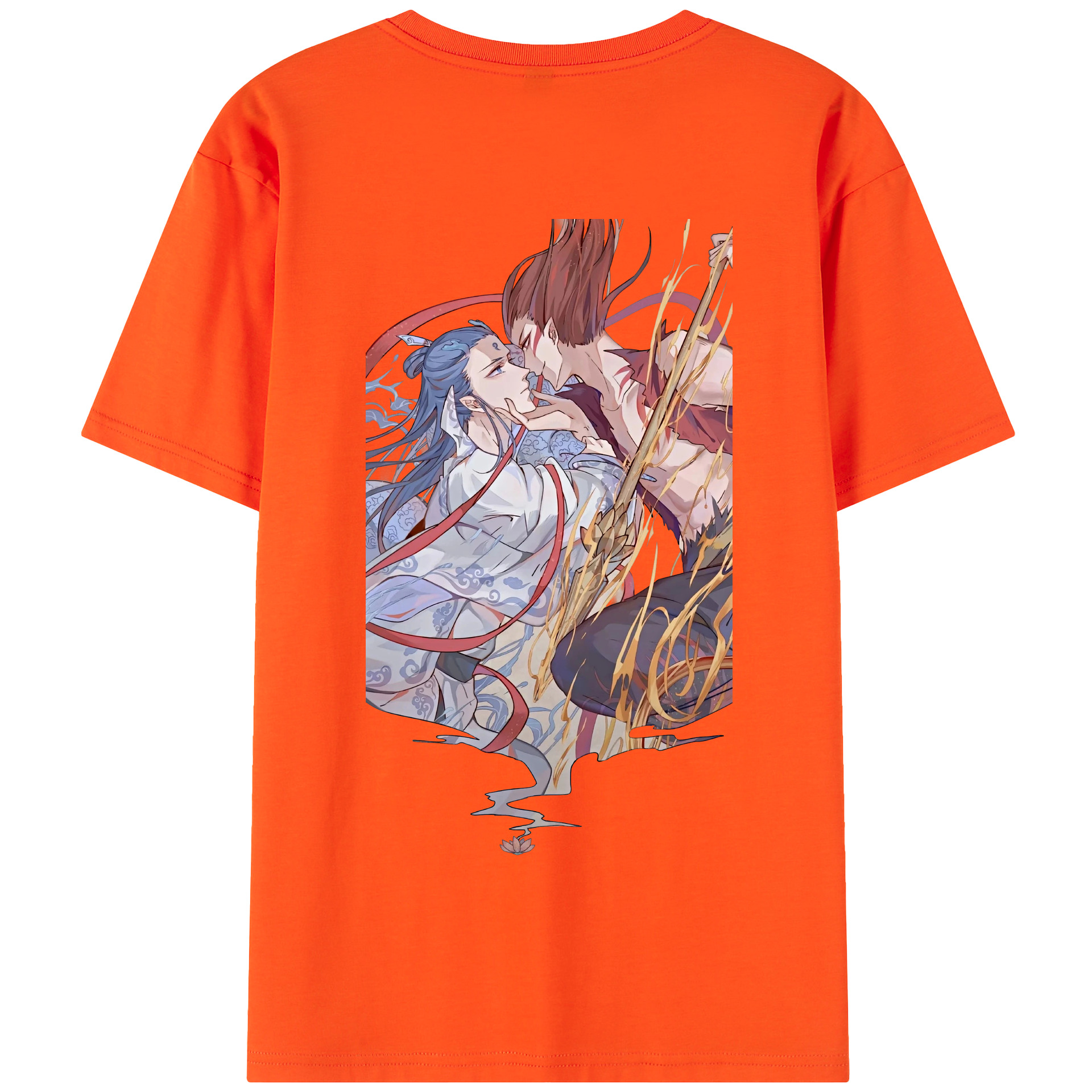 （画像用） Ne Zha 2 ナタ 魔童の大暴れ 綿100％半袖Tシャツ（背面プリント）