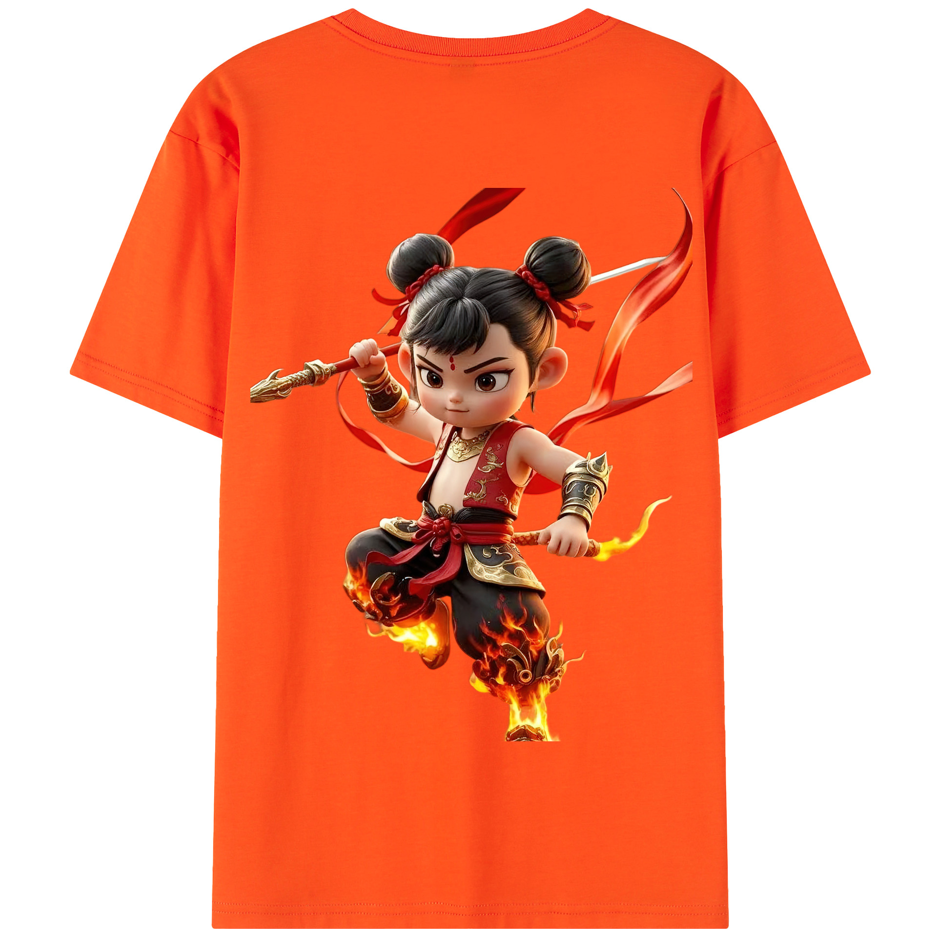 Ne Zha 2 ナタ 魔童の大暴れ 綿100％半袖Tシャツ（背面プリント）