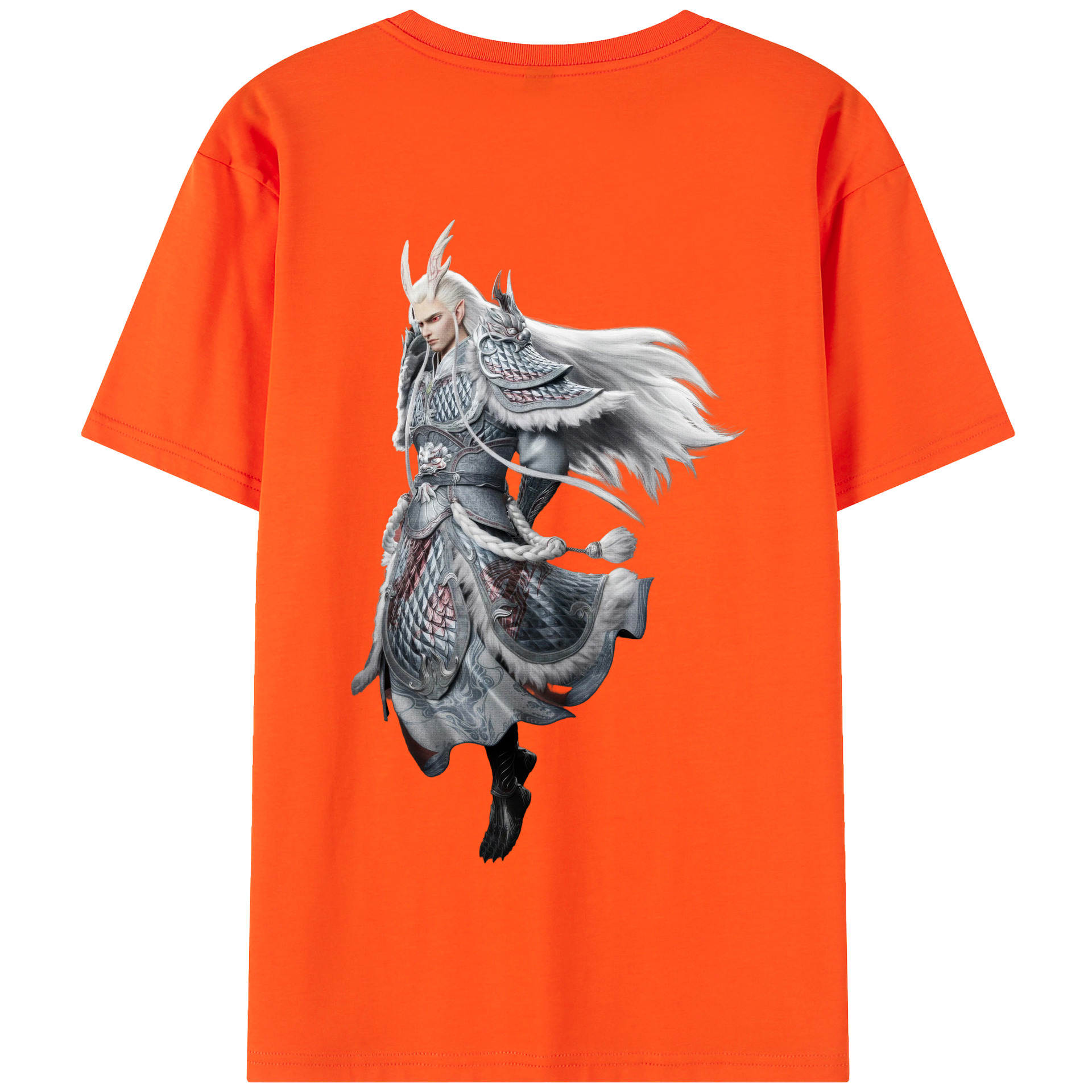 （画像用） Ne Zha 2 ナタ 魔童の大暴れ 綿100％半袖Tシャツ（背面プリント）