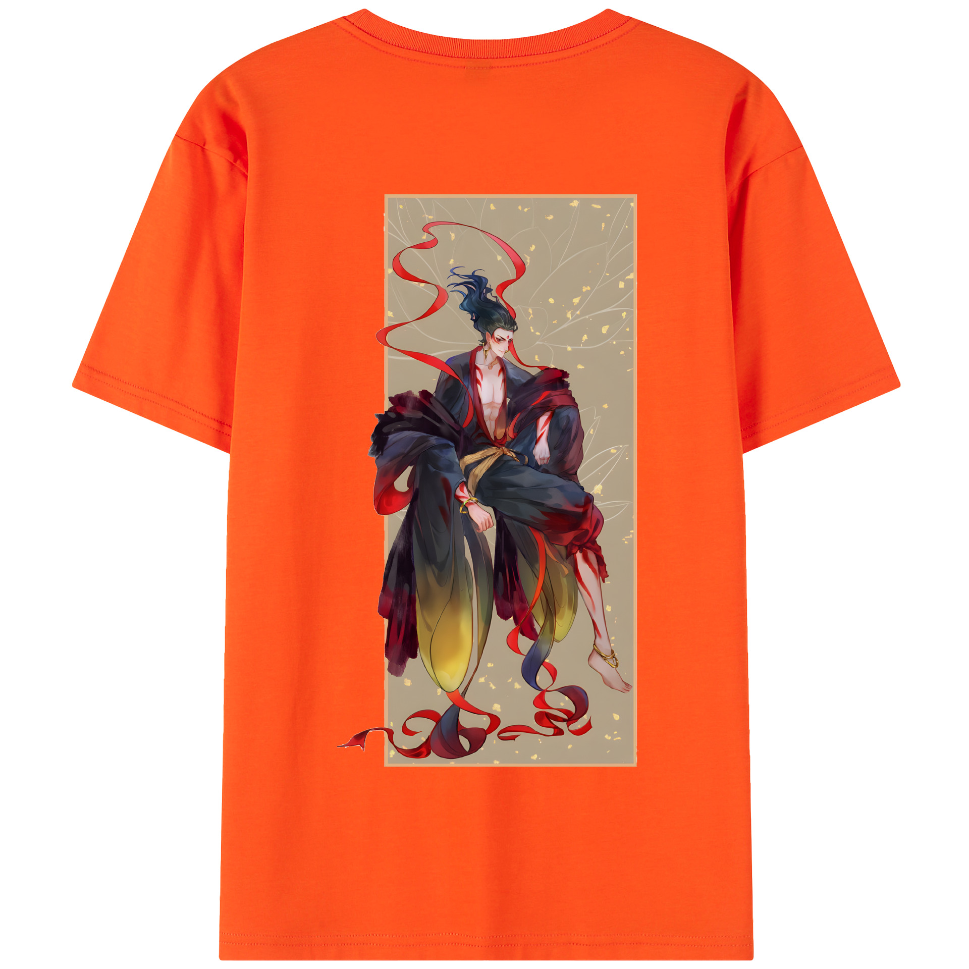 （画像用） Ne Zha 2 ナタ 魔童の大暴れ 綿100％半袖Tシャツ（背面プリント）