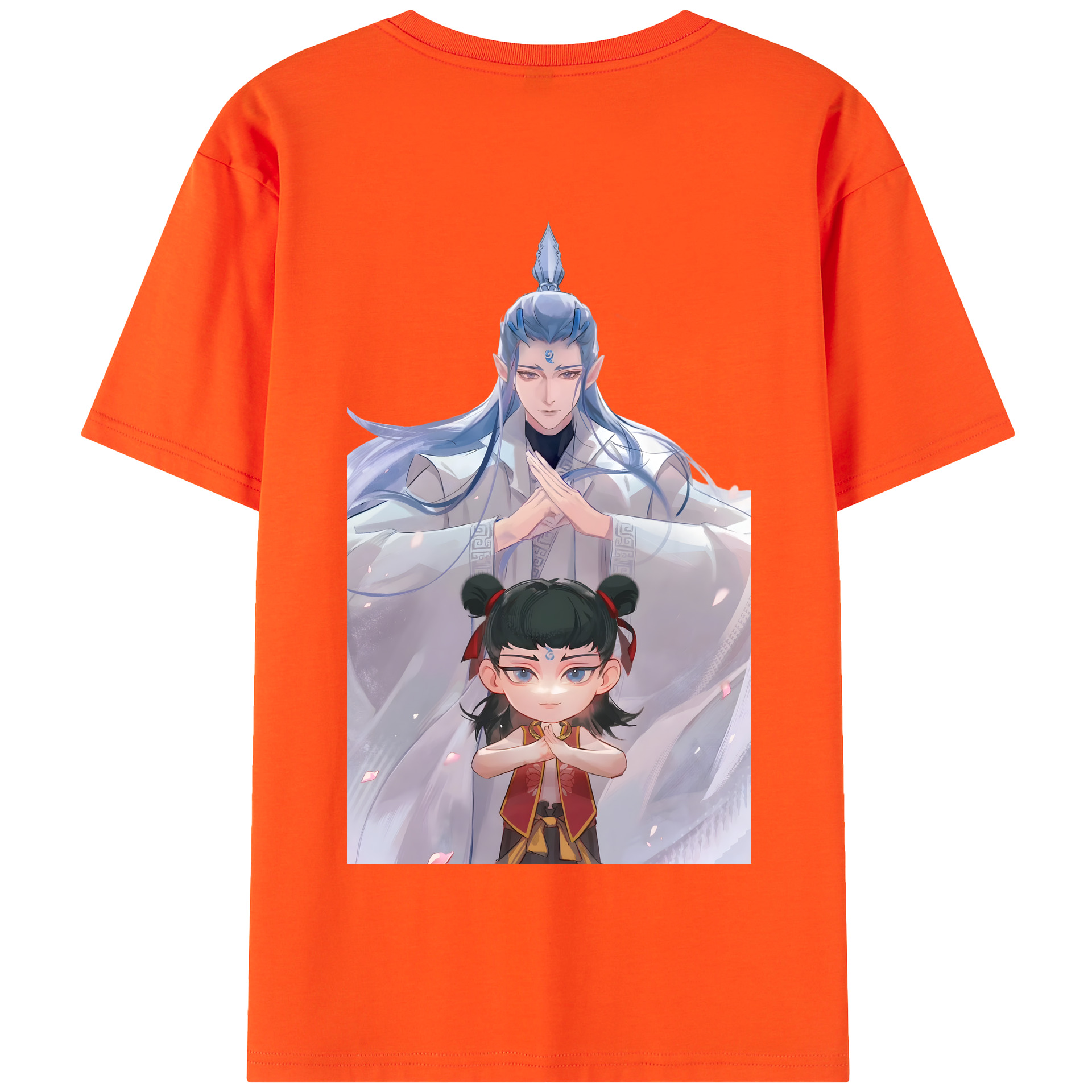 （画像用） Ne Zha 2 ナタ 魔童の大暴れ 綿100％半袖Tシャツ（背面プリント）