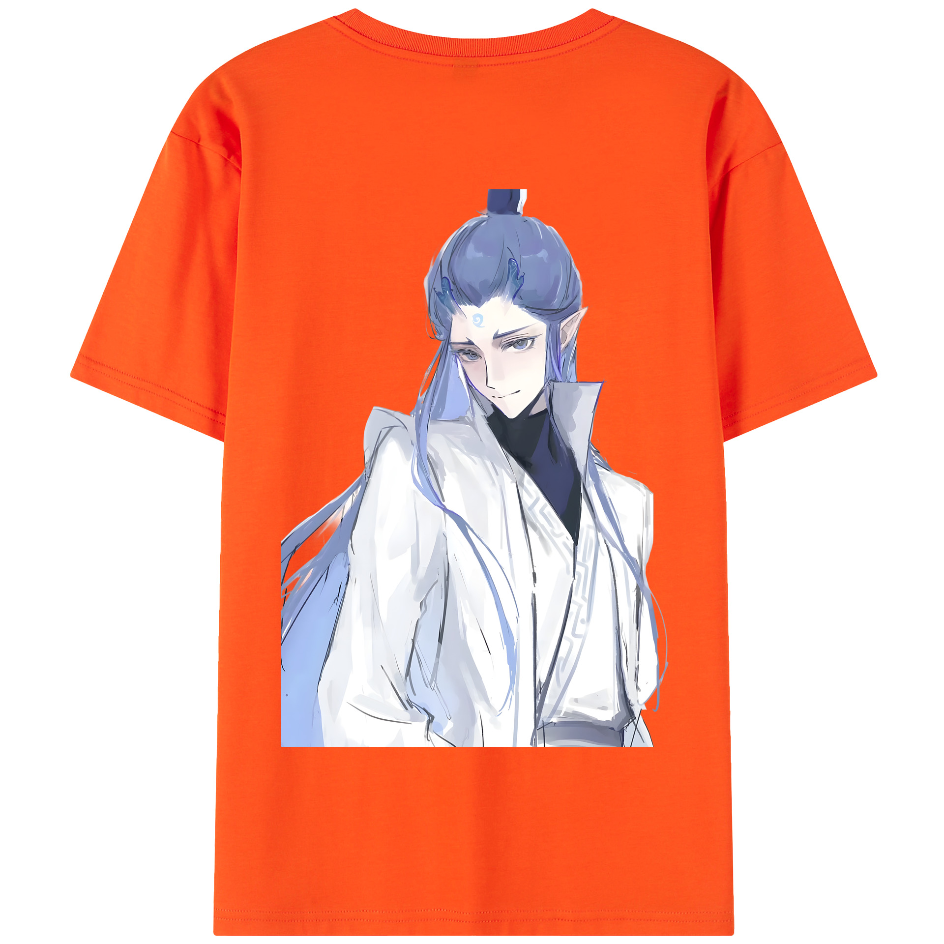 （画像用） Ne Zha 2 ナタ 魔童の大暴れ 綿100％半袖Tシャツ（背面プリント）