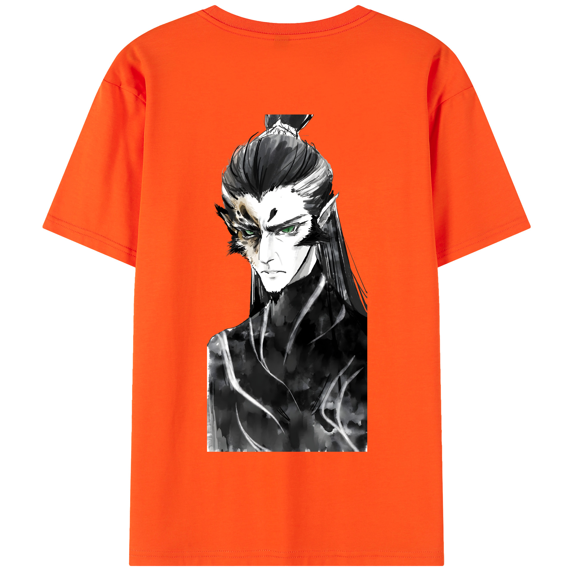 （画像用） Ne Zha 2 ナタ 魔童の大暴れ 綿100％半袖Tシャツ（背面プリント）
