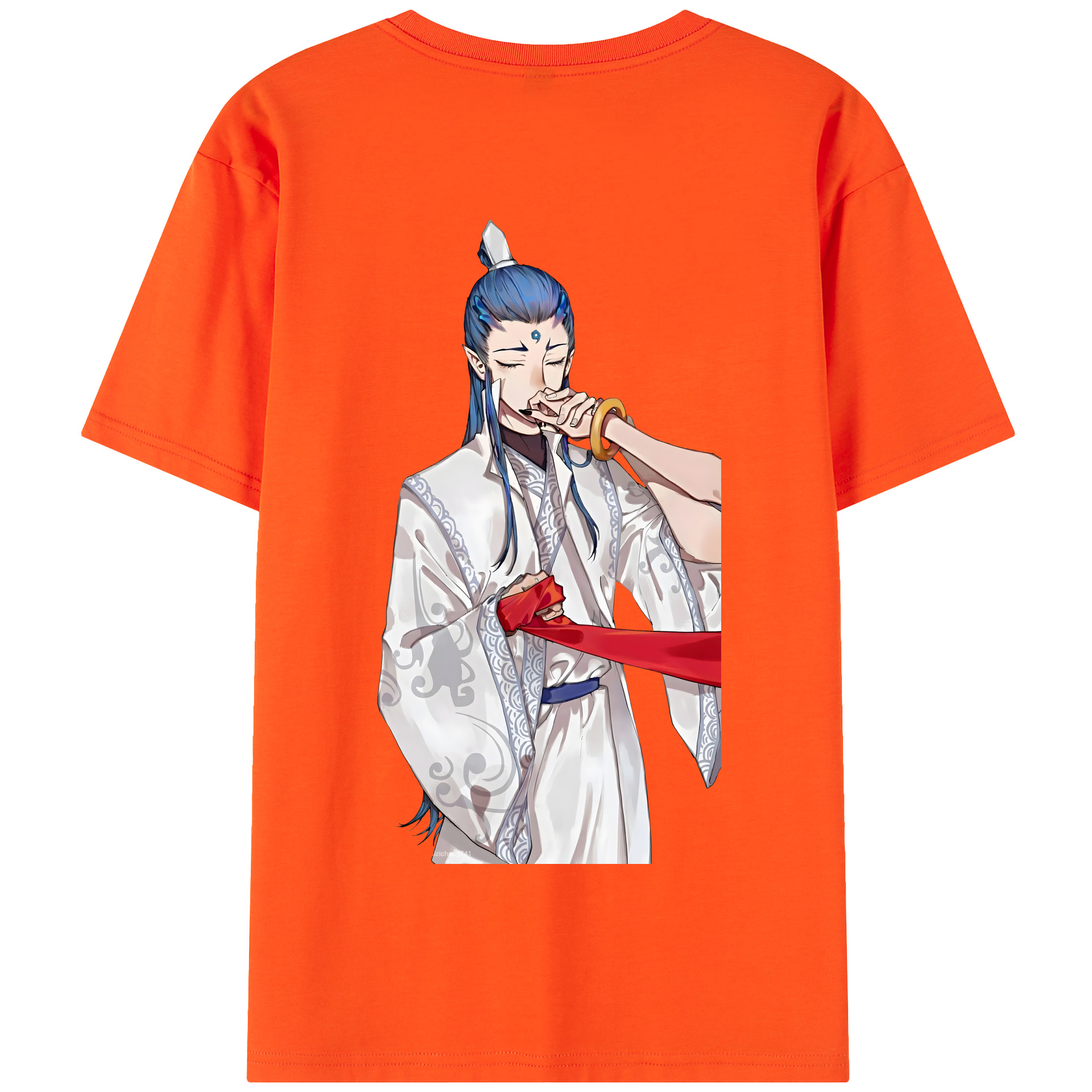 （画像用） Ne Zha 2 ナタ 魔童の大暴れ 綿100％半袖Tシャツ（背面プリント）